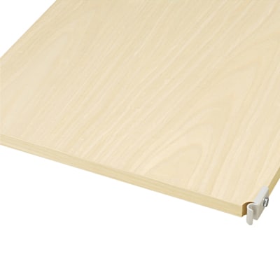 スチールユニットシェルフ・木製追加棚・グレー／幅４２ｃｍ～８４ｃｍタイプ用