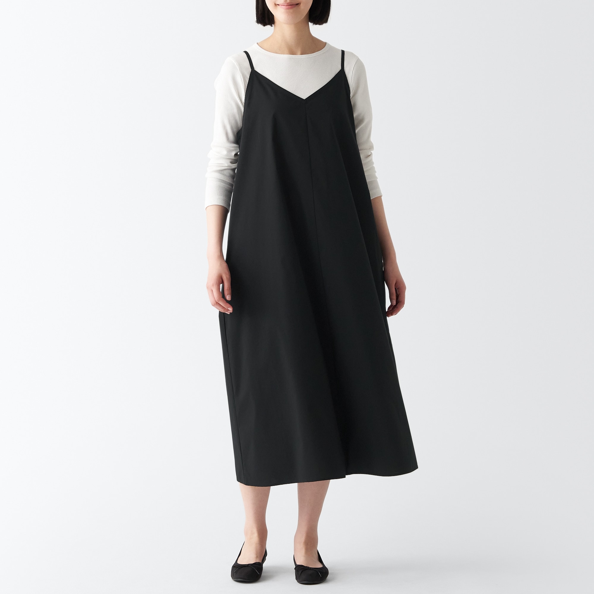 乾きやすいブロードキャミソールワンピース