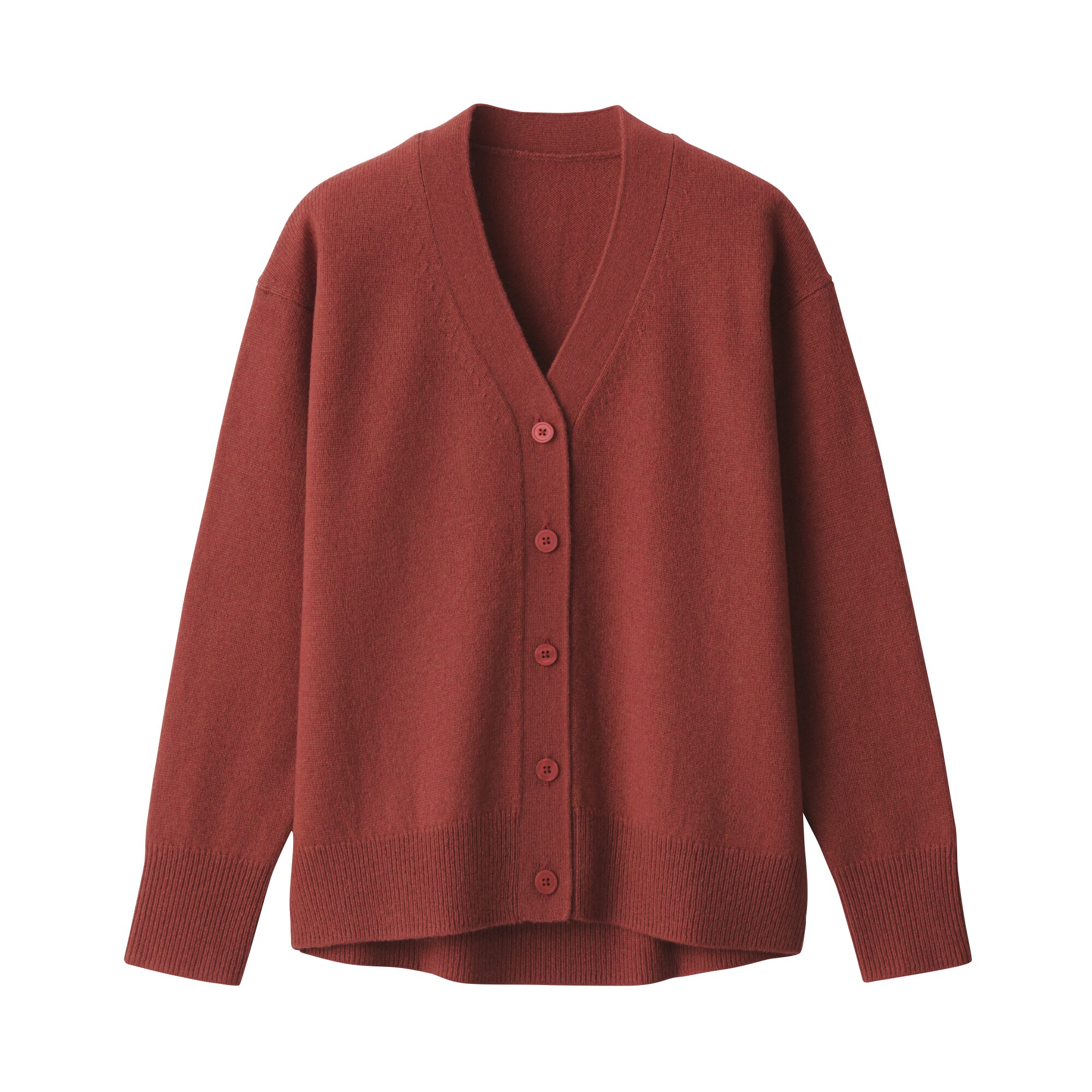 ウールミドルゲージＶネックカーディガン