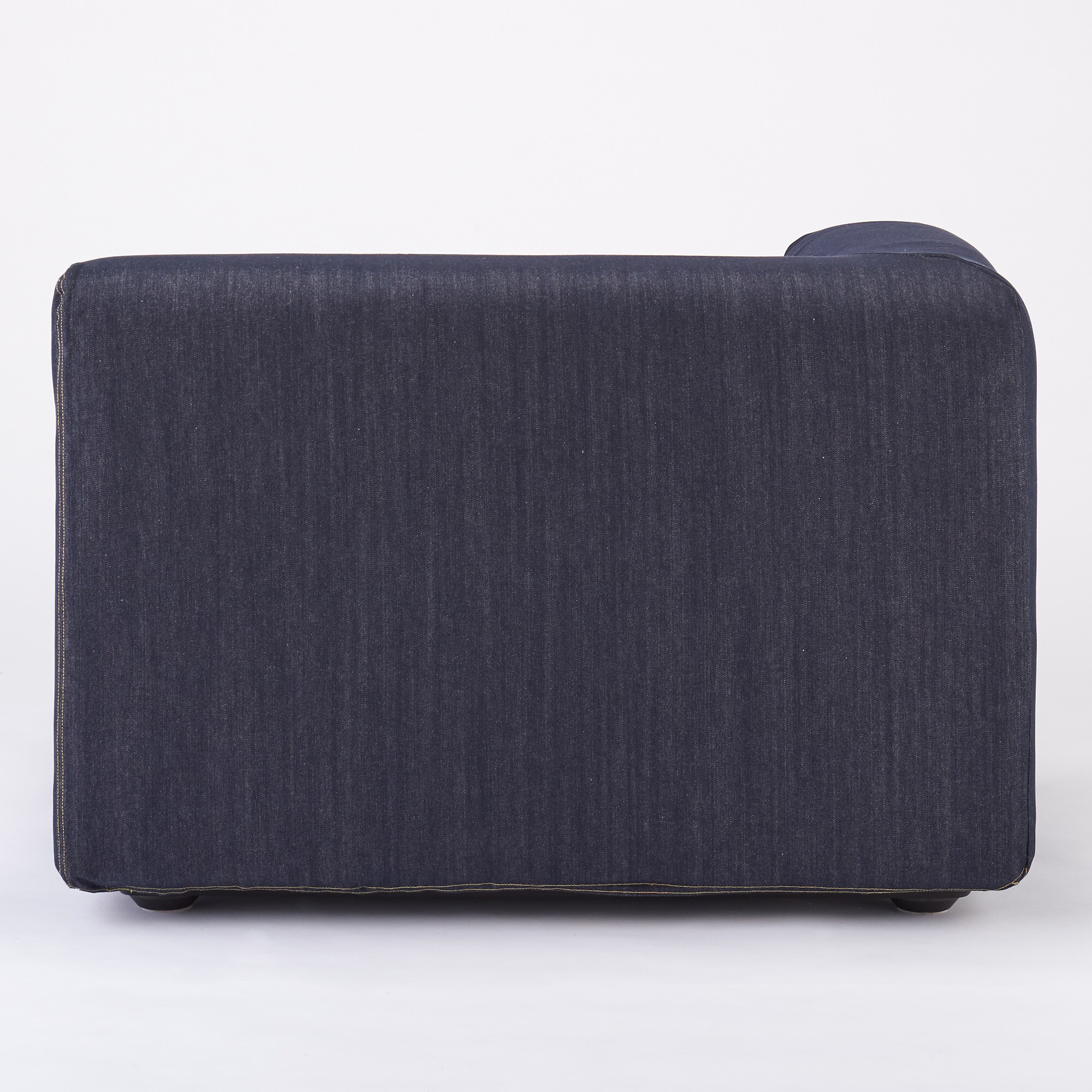 【カバー】綿デニムユニットソファ・ハーフアーム・大（右）用カバー／ネイビー