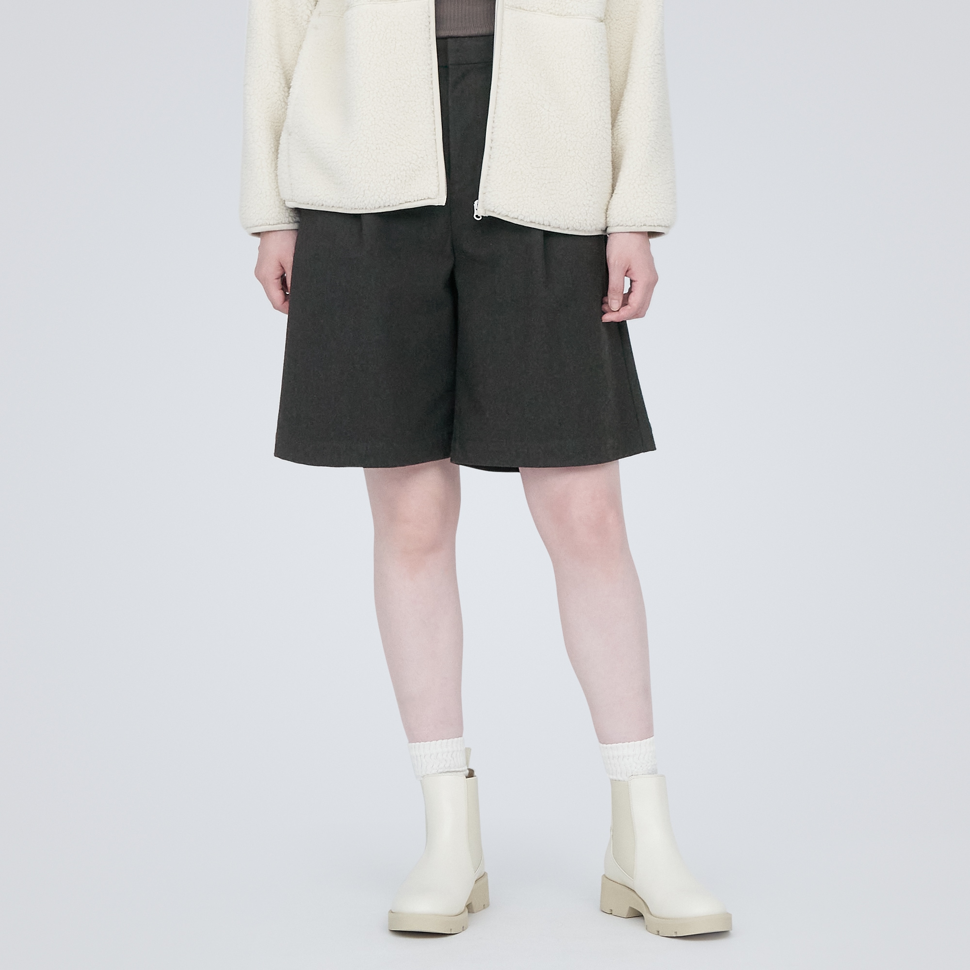 ストレッチ起毛ハーフパンツ