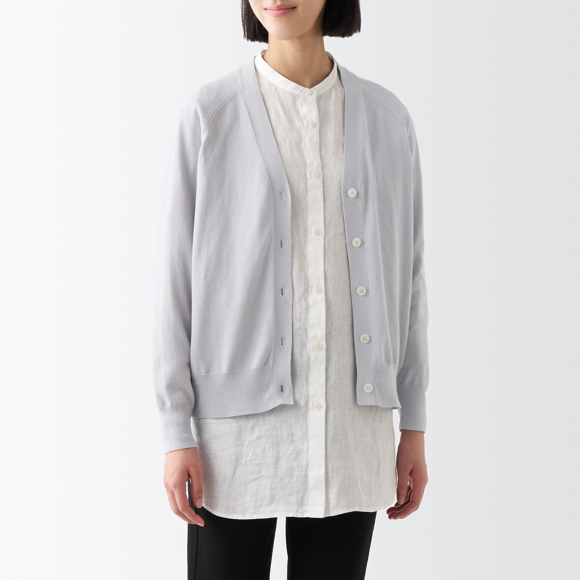 ＵＶカット強撚Ｖネックワイドカーディガン