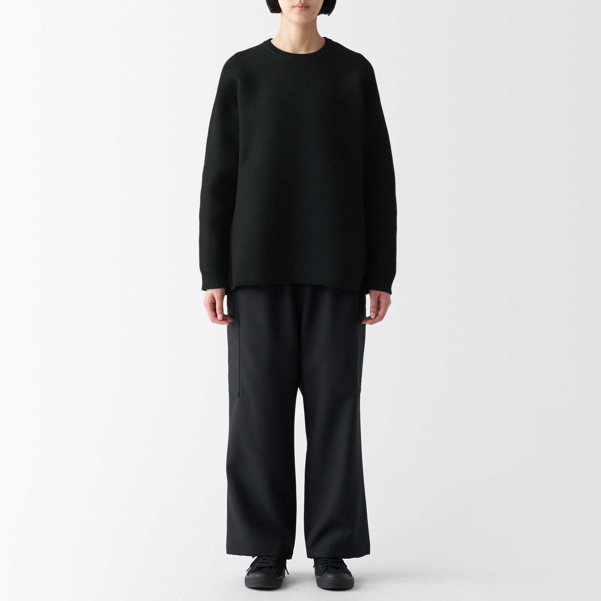 あたたかくて洗えるクルーネックセーター