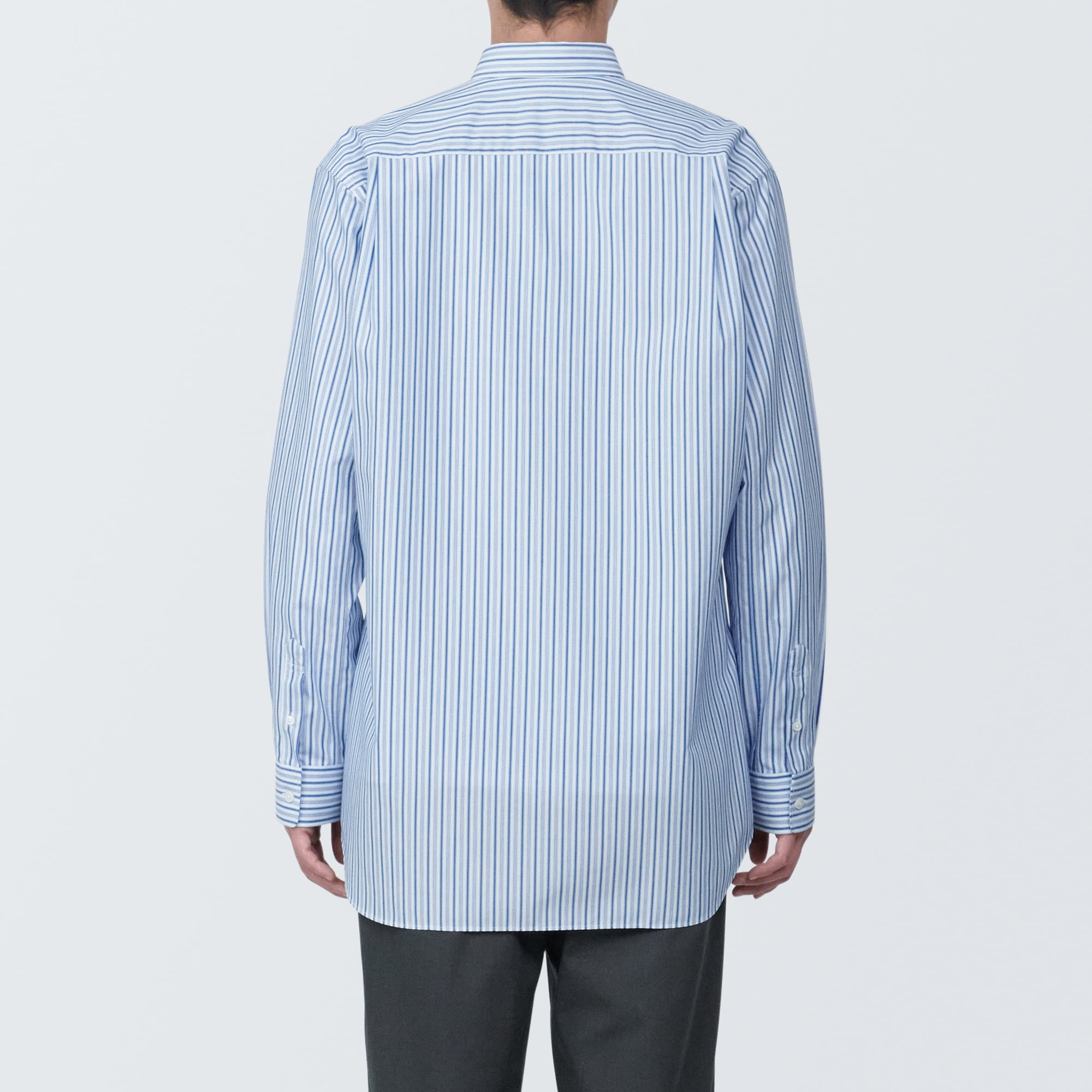 紳士　ノンアイロンリラックスフィット長袖シャツ