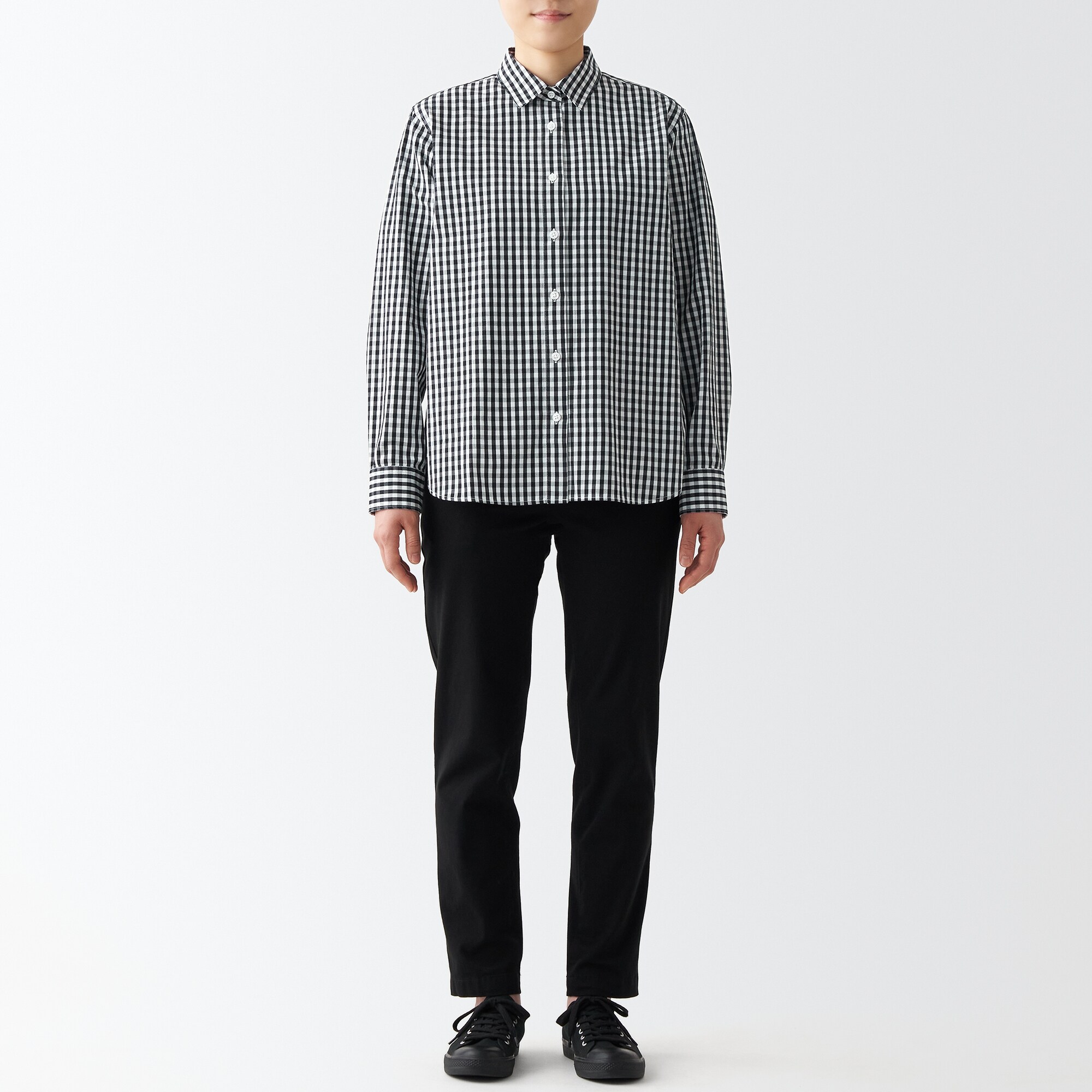 洗いざらしブロードレギュラーカラーシャツ