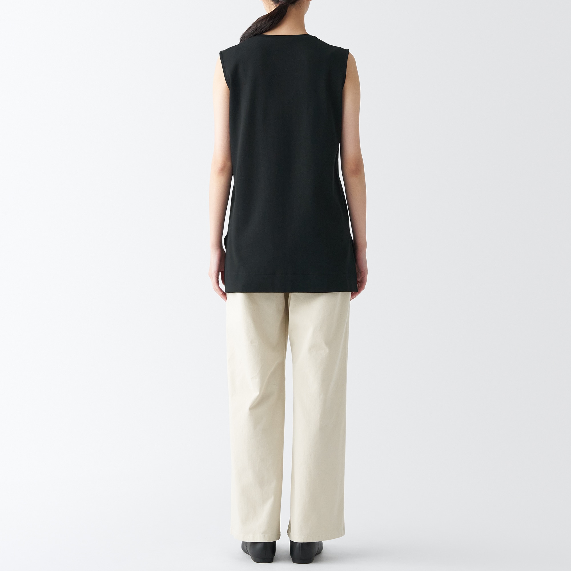 スムース編みノースリーブチュニック