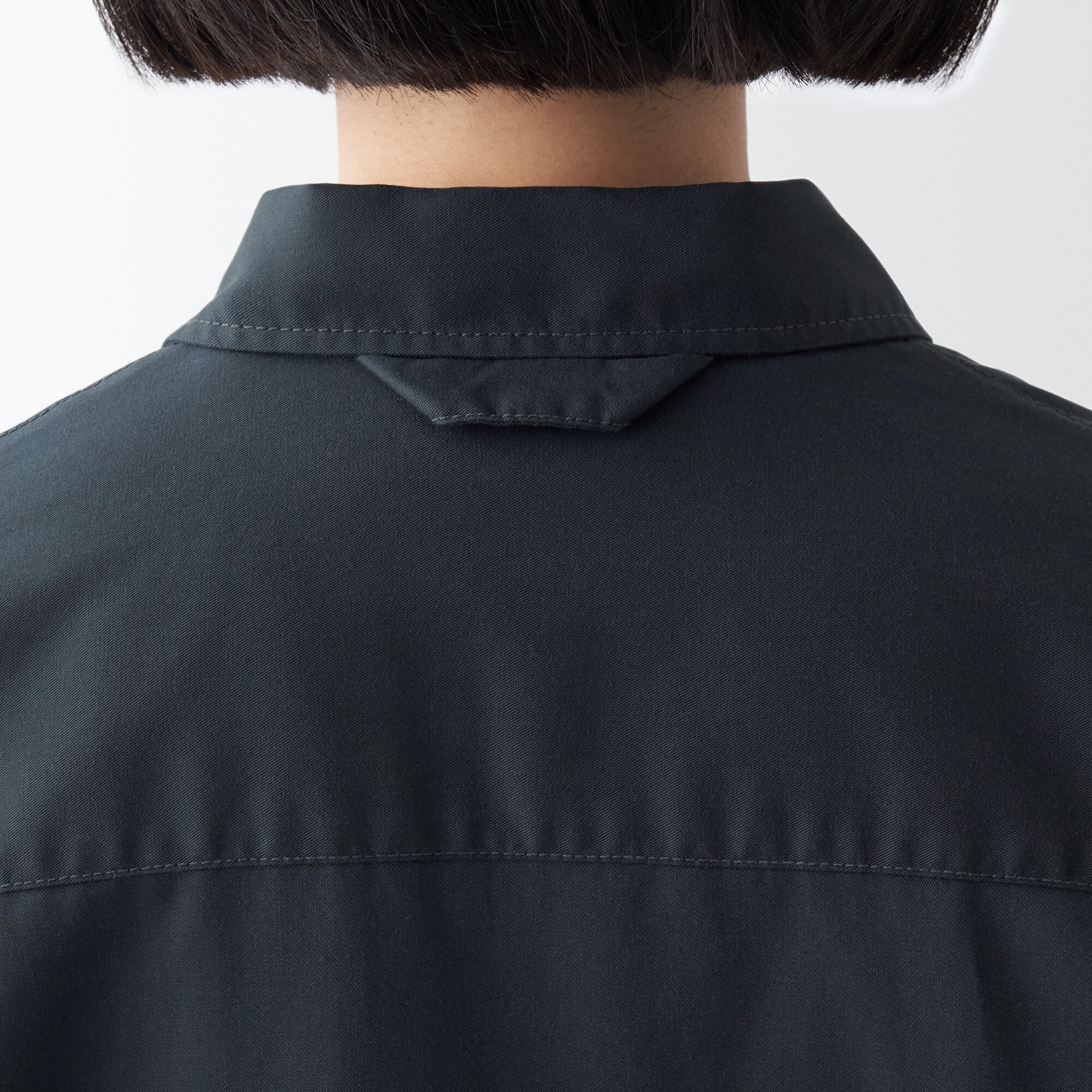 洗いざらしリヨセル混レギュラーカラーシャツ