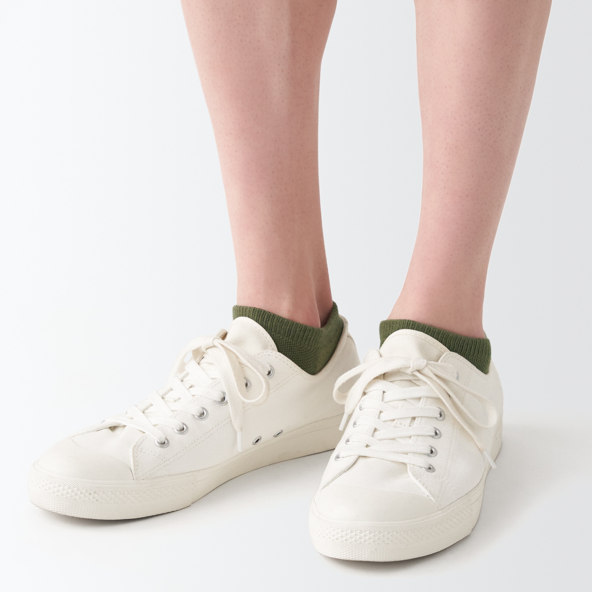 足なり直角　パイル編み　厚手スニーカーイン（配色／紳士）