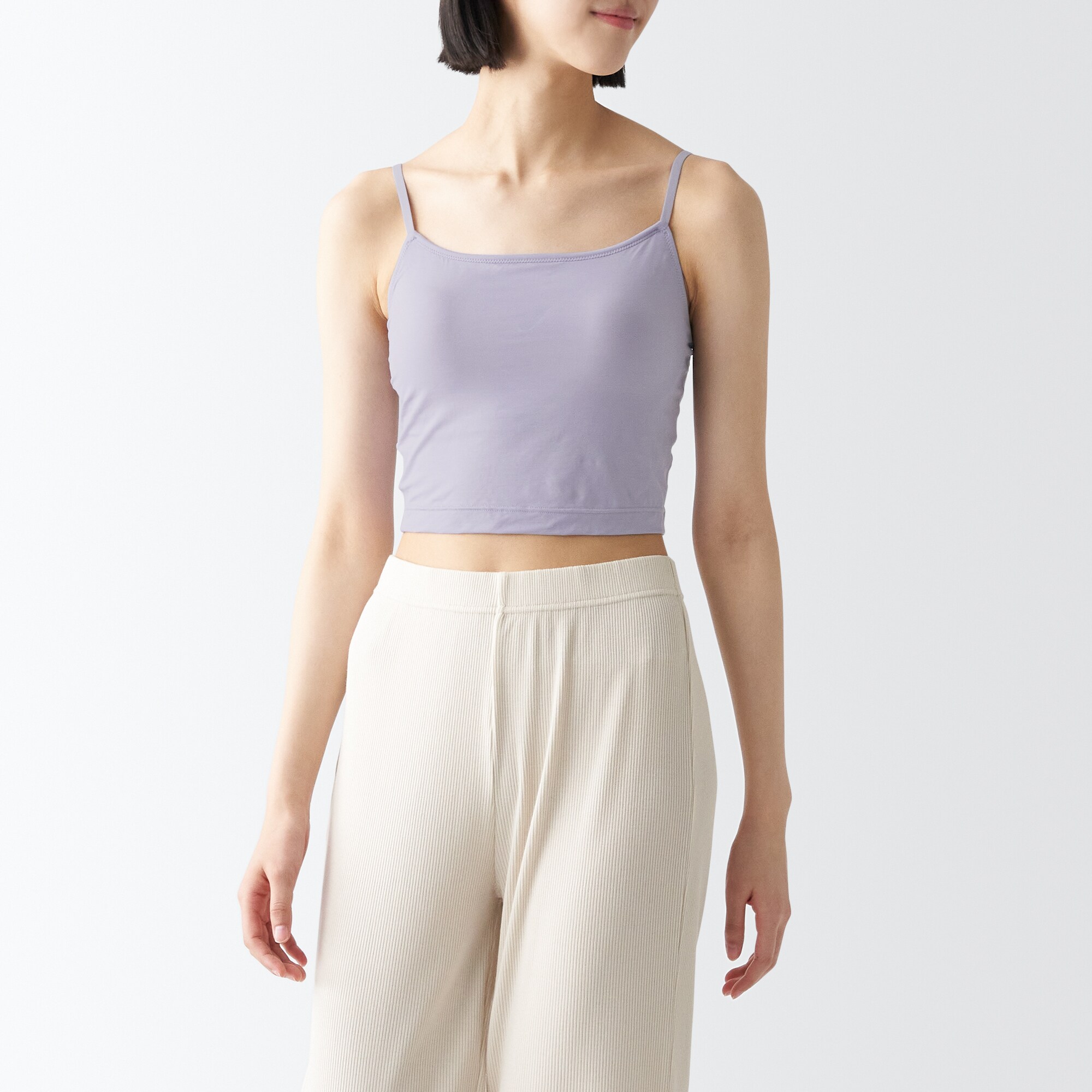 なめらかブラハーフ丈キャミソール