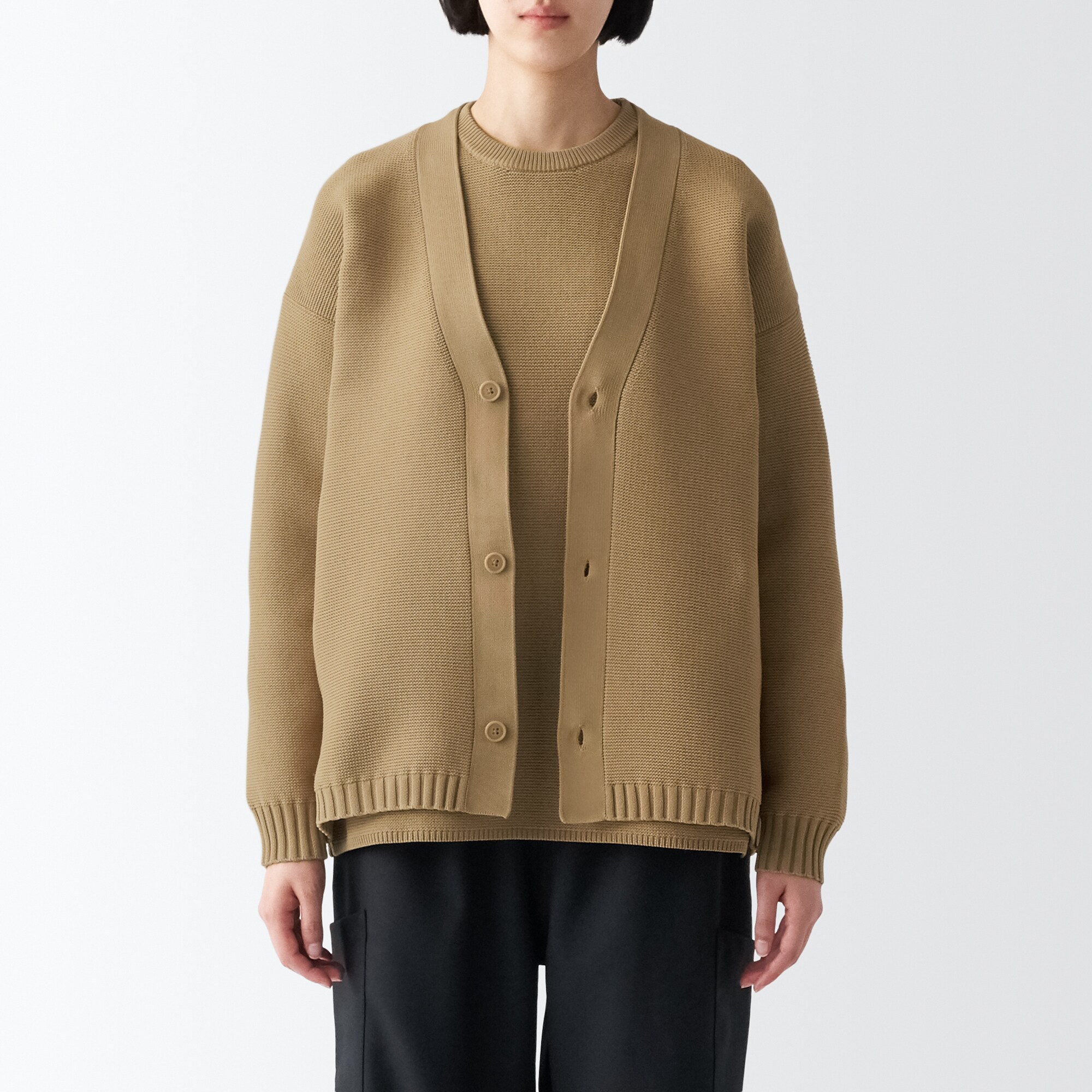 あたたかくて洗えるＶネックカーディガン