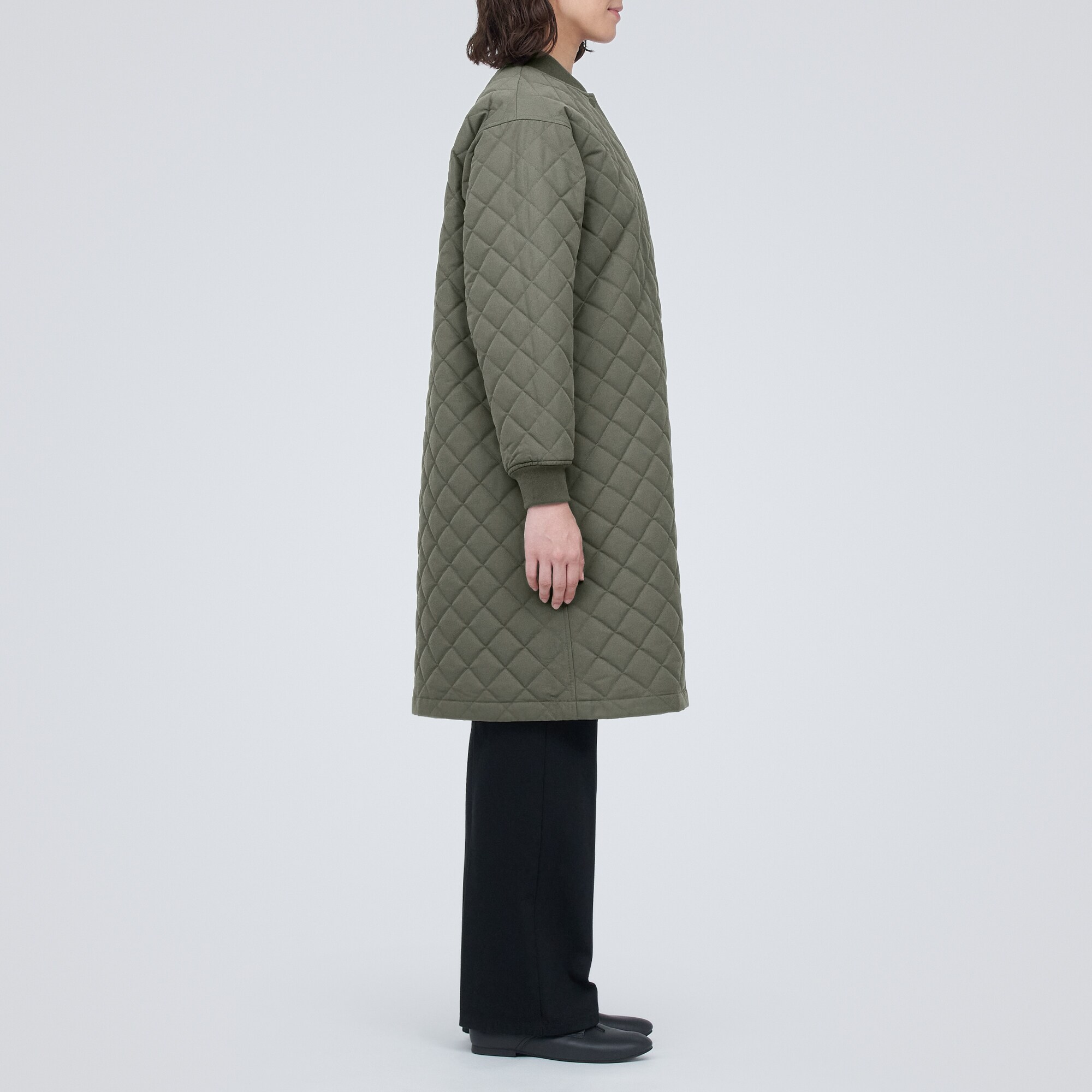 洗える　キルティングコート