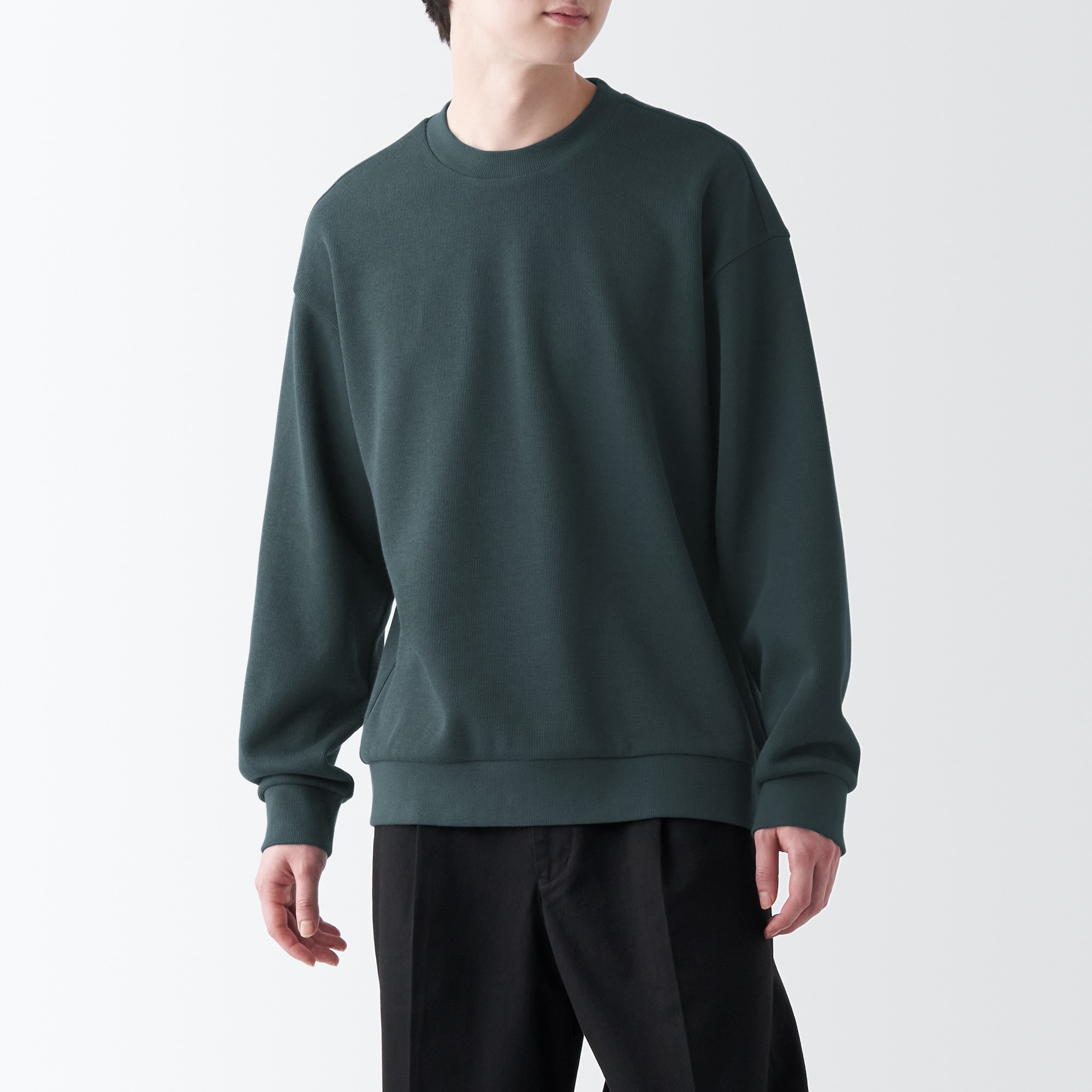 二重編みスウェットシャツ