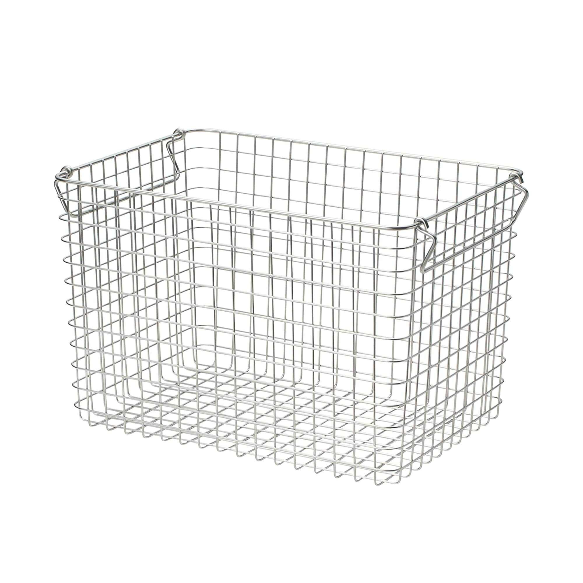 ステンレスワイヤーバスケット５　約幅３７×奥行２６×高さ２４ｃｍ