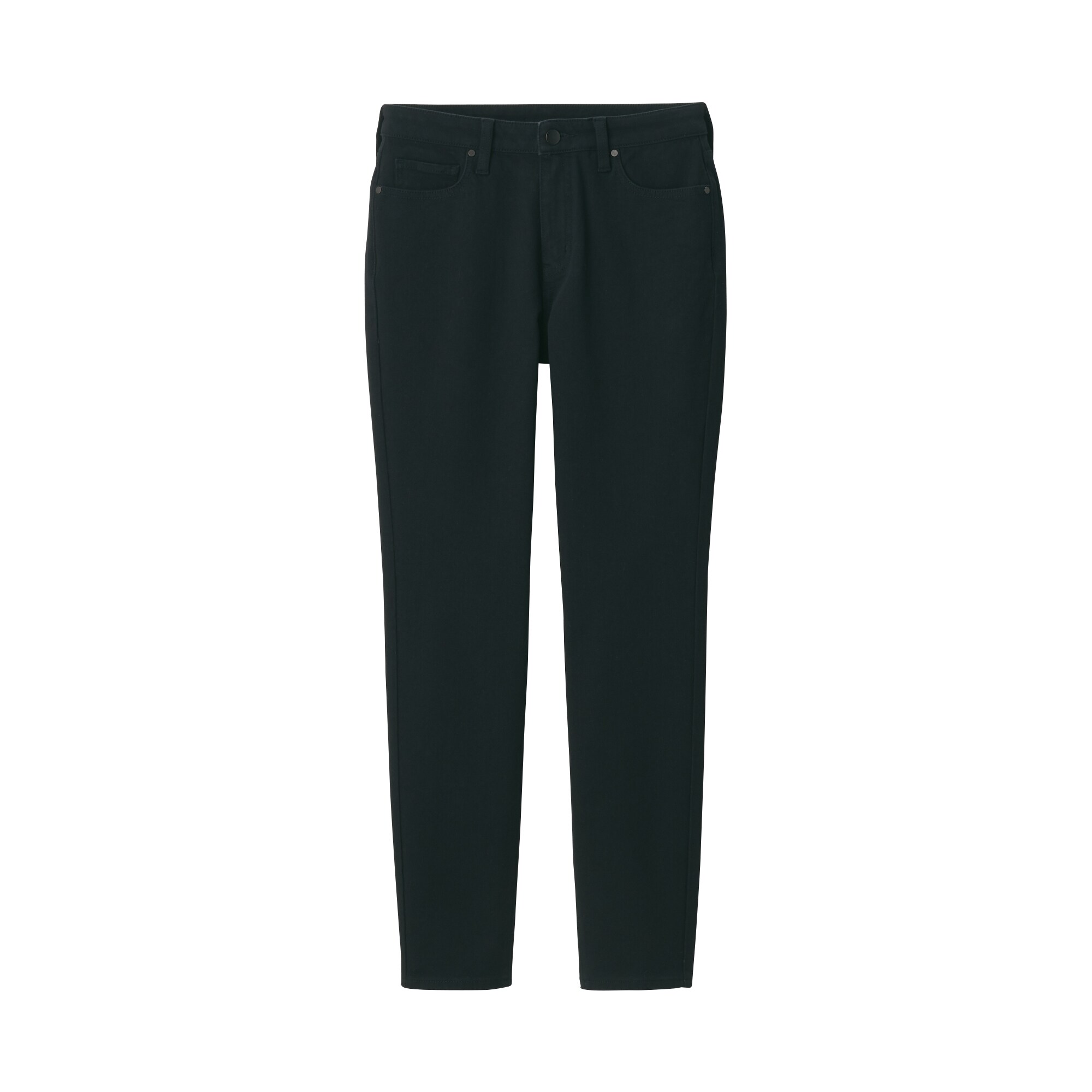 【スキニー】ストレッチデニムパンツ（股下７５ｃｍ）ディープブラック