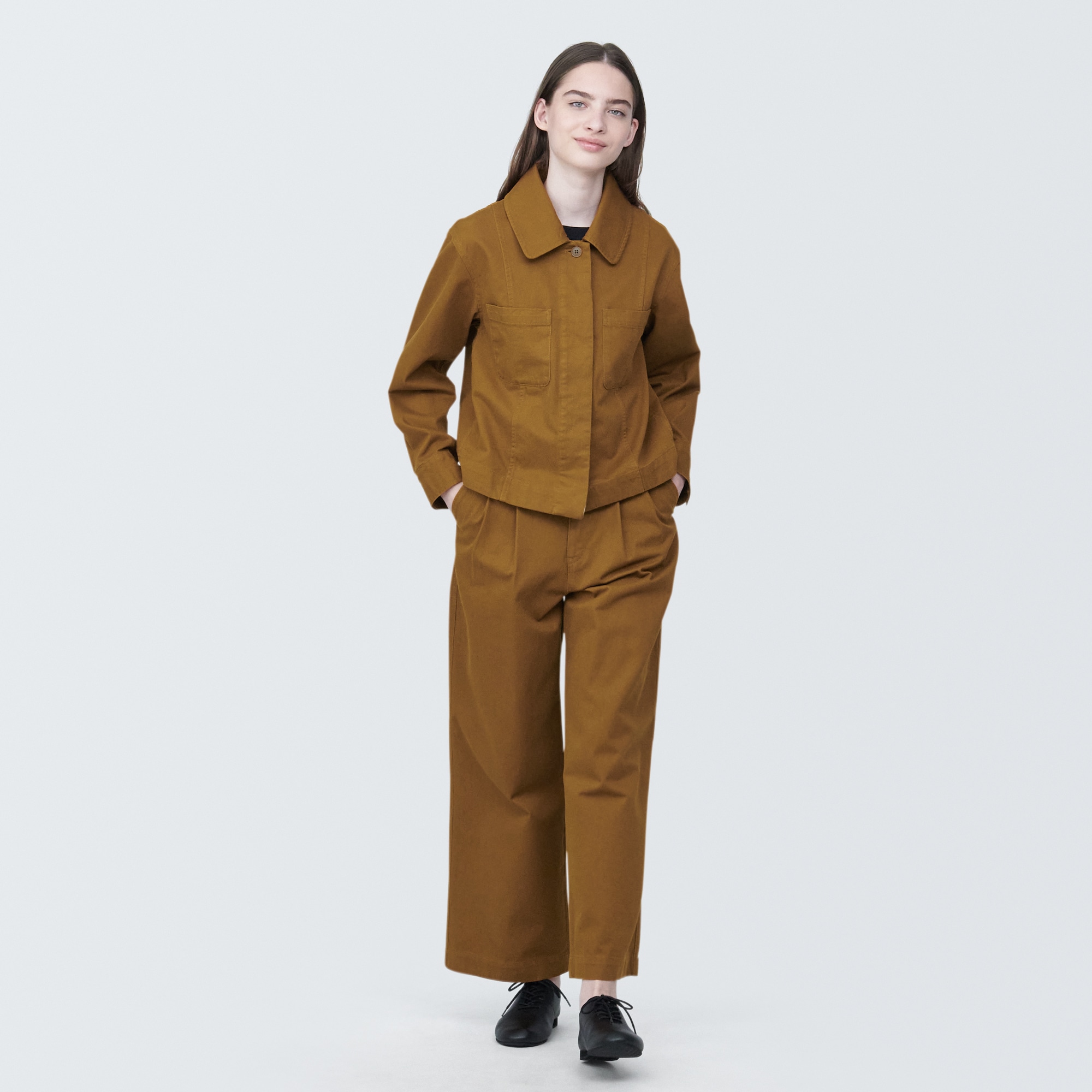 婦人　木の実から作ったカポック混シャツジャケット