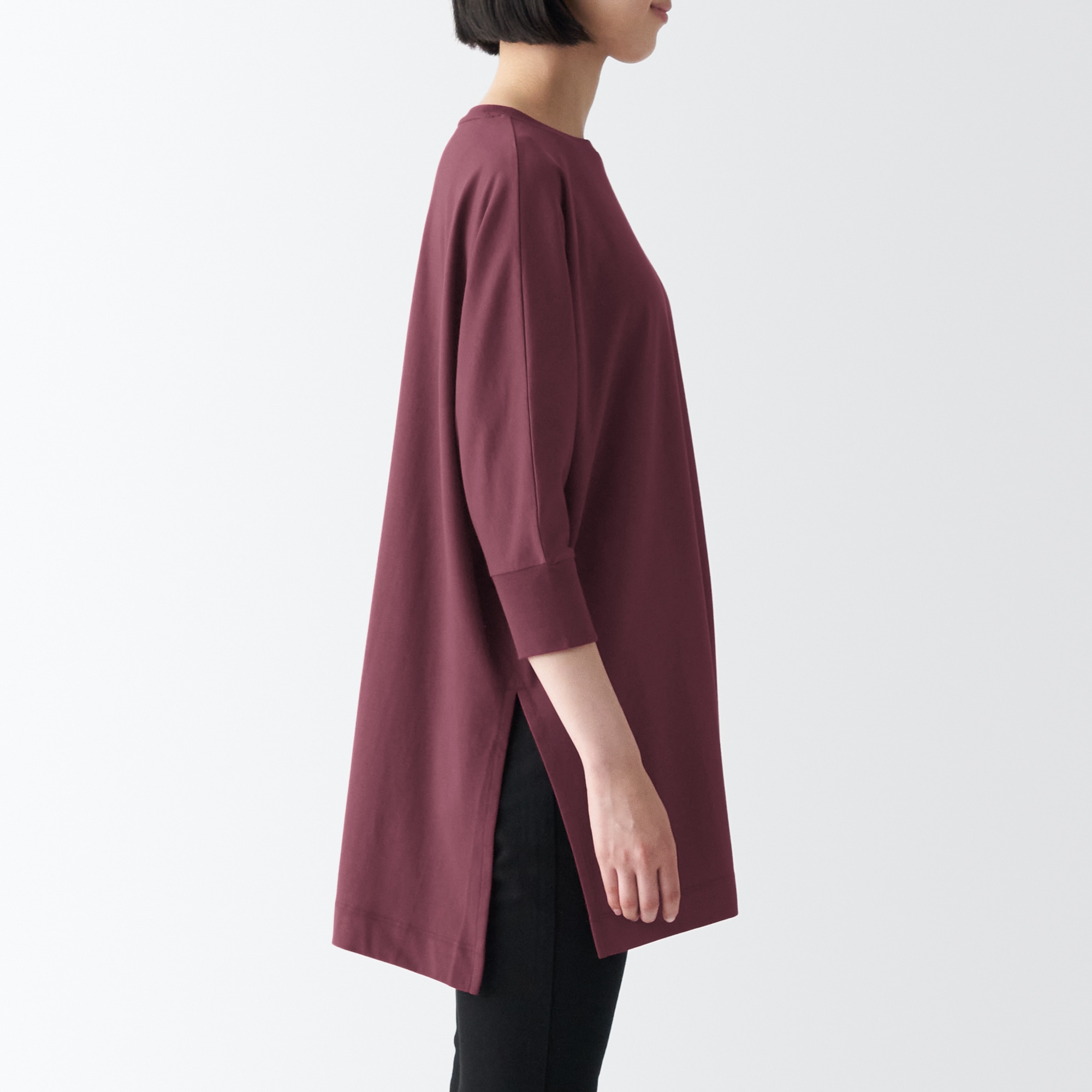 ＵＶカット天竺編み七分袖チュニック