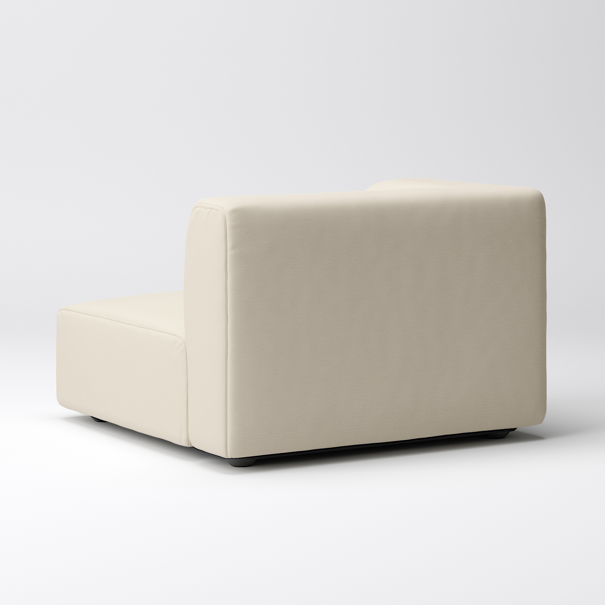 【カバー】洗いざらしの綿帆布ユニットソファ・ハーフアーム・大（右）用カバー／生成