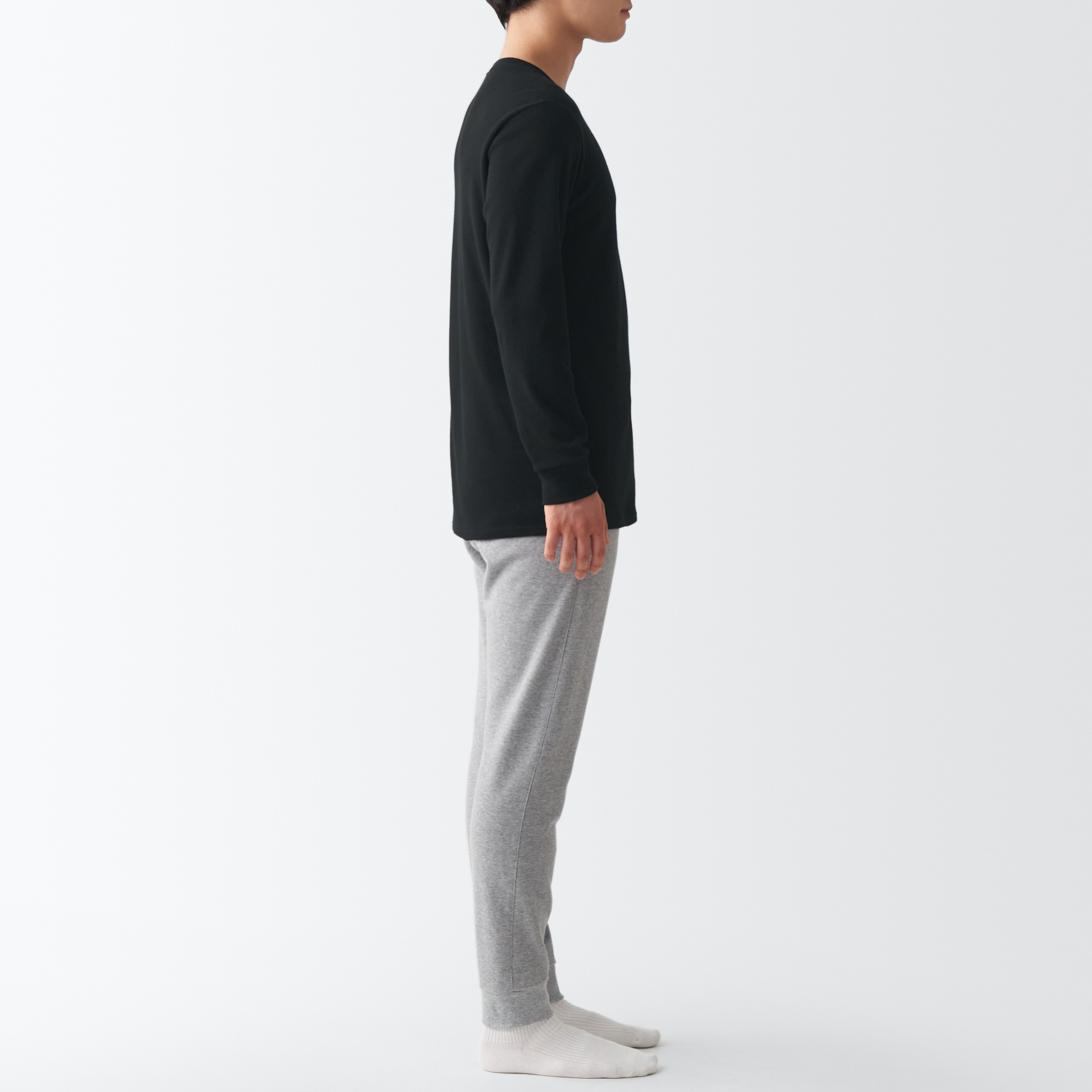 あったか綿　厚手　クルーネック長袖Ｔシャツ（数量限定・２０２２年仕様）