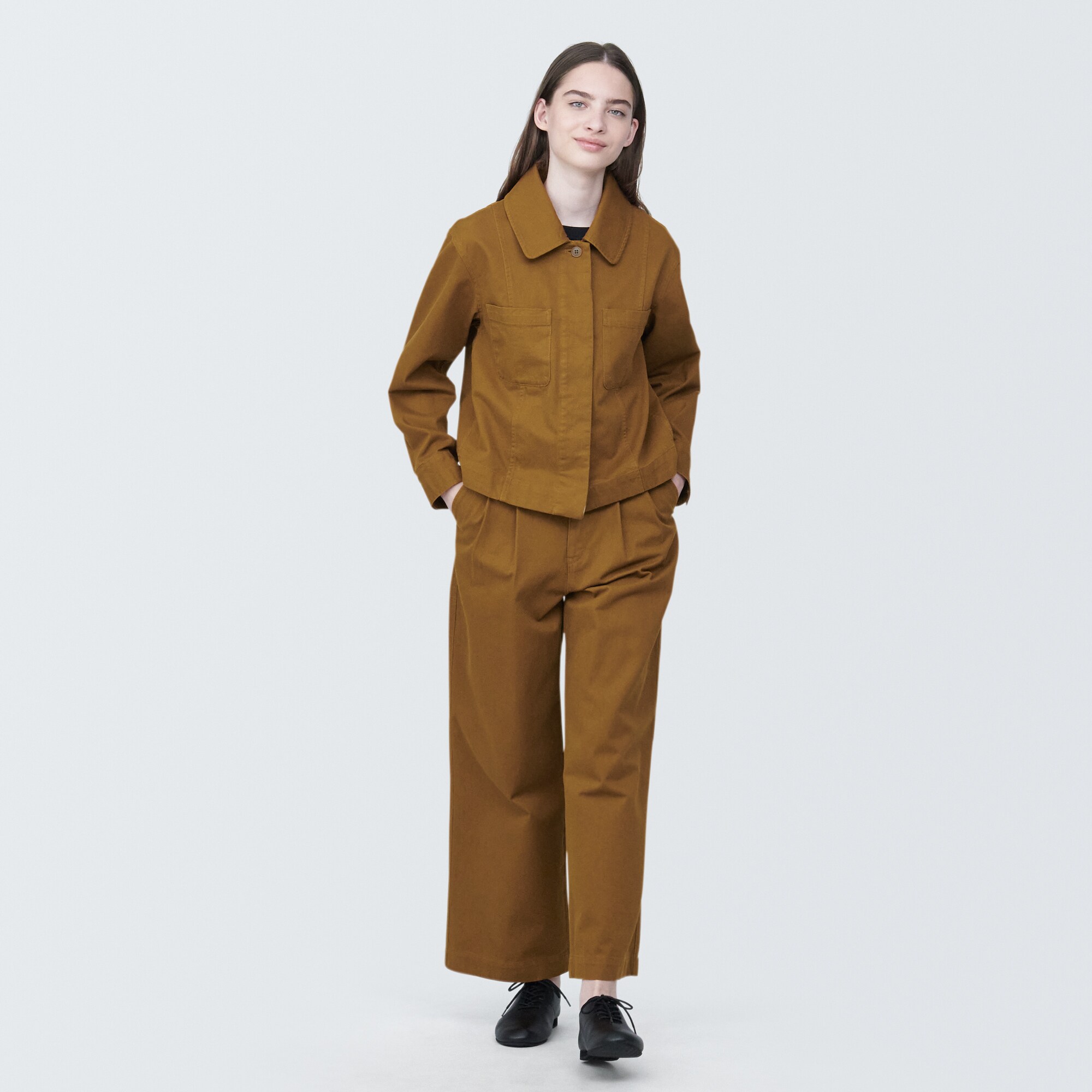 婦人　木の実から作ったカポック混シャツジャケット