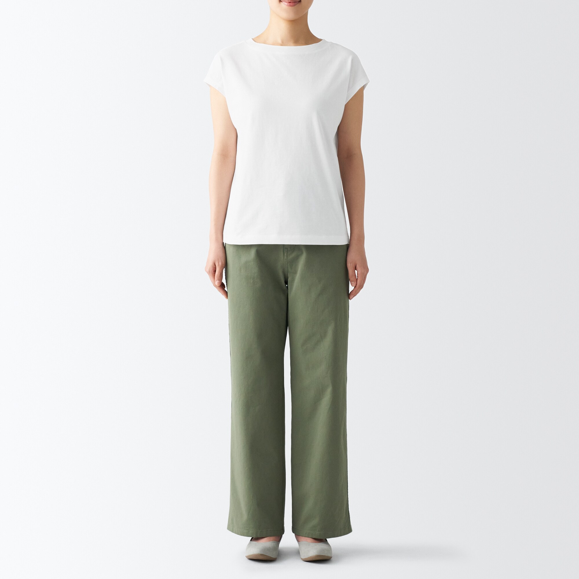 天竺編みフレンチスリーブＴシャツ