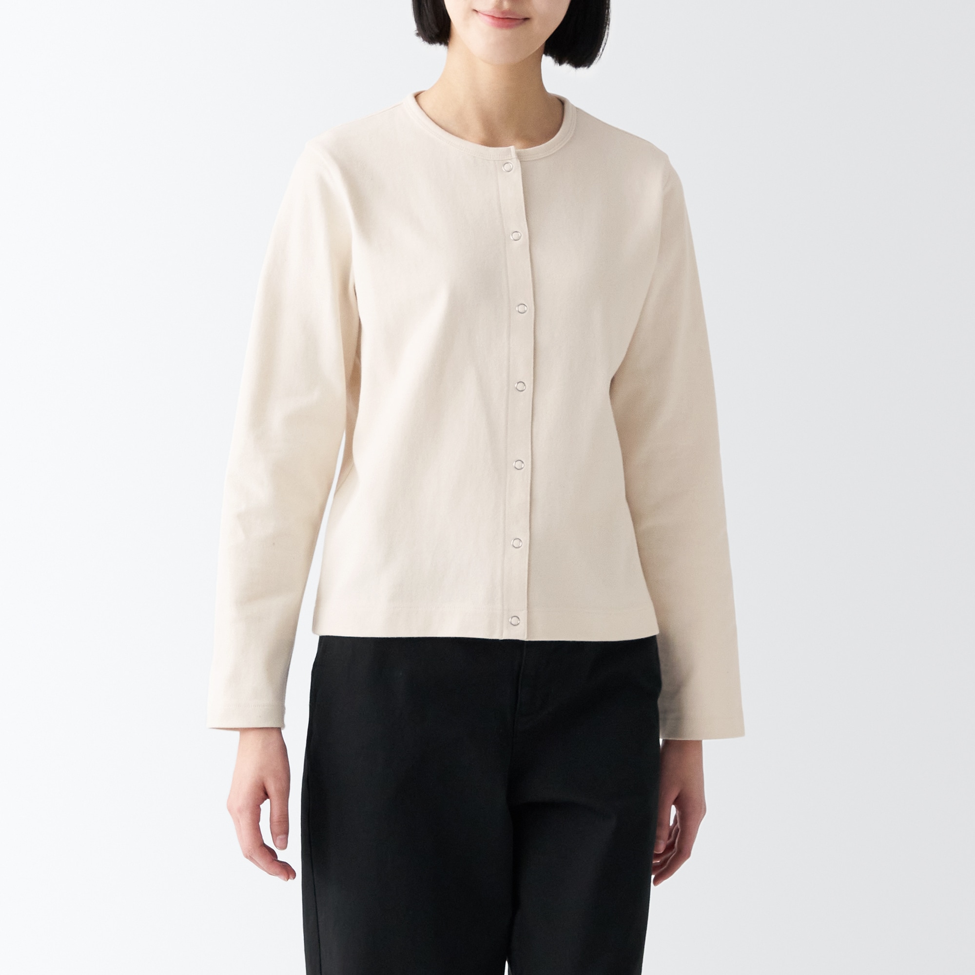 太番手カーディガン