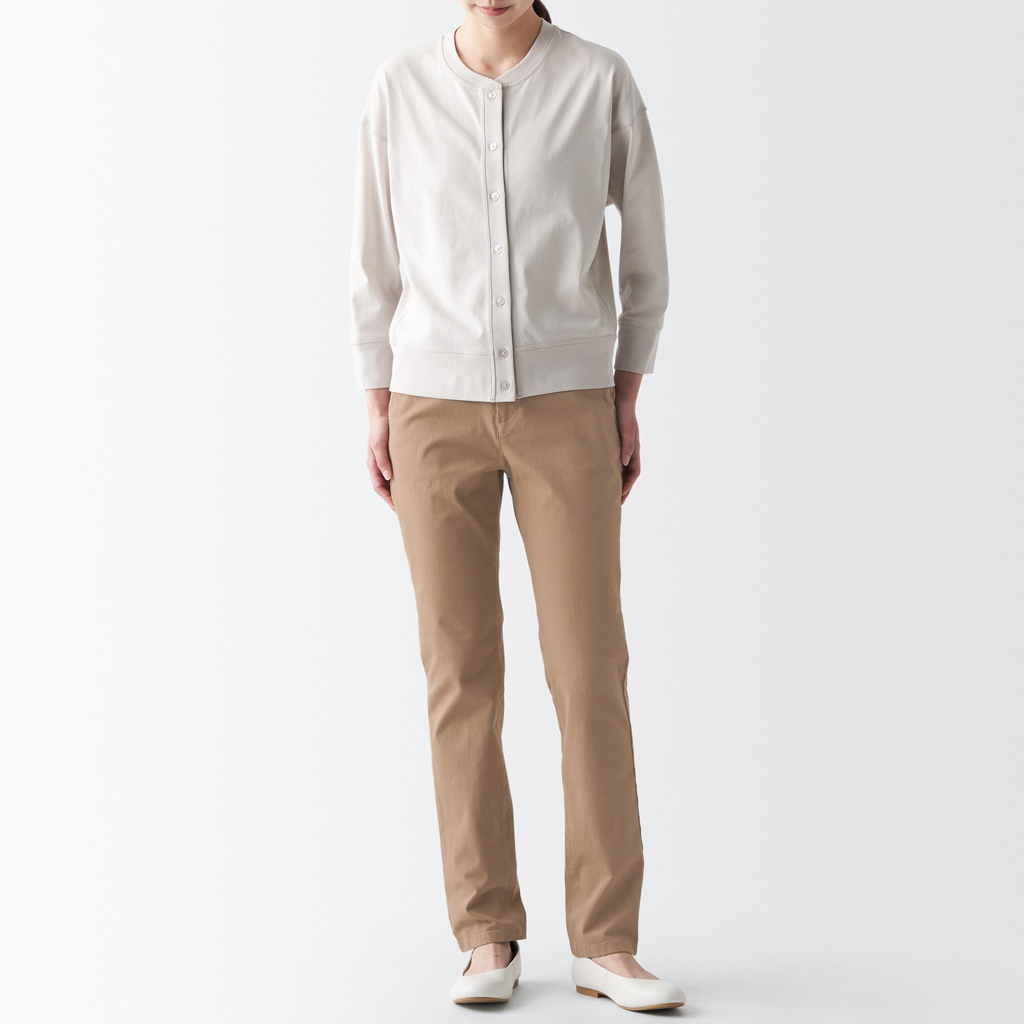 【スリム】縦横ストレッチチノスリムテーパードパンツ（股下７５ｃｍ）