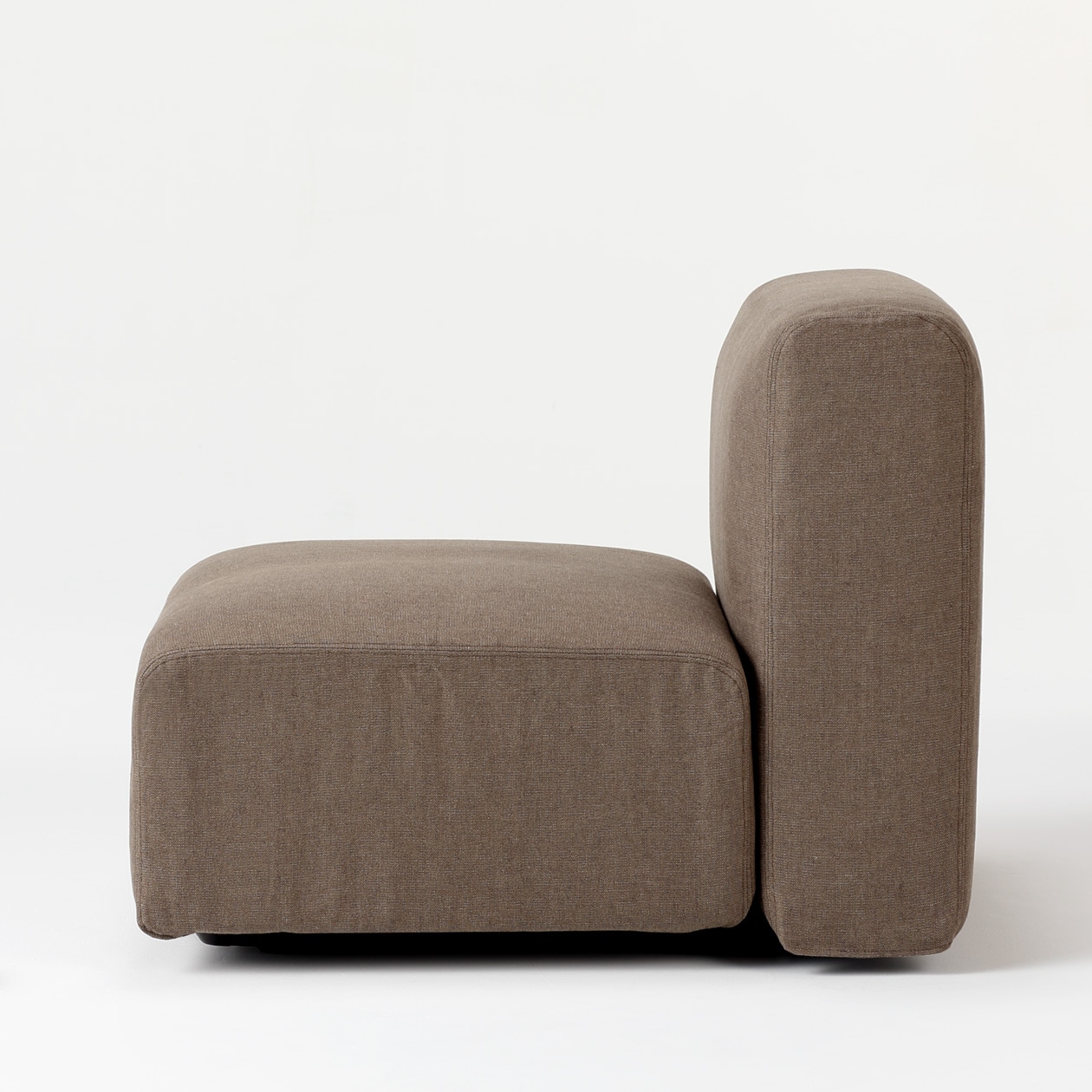 【カバー】麻綿平織ユニットソファアームレス小用カバー／生成