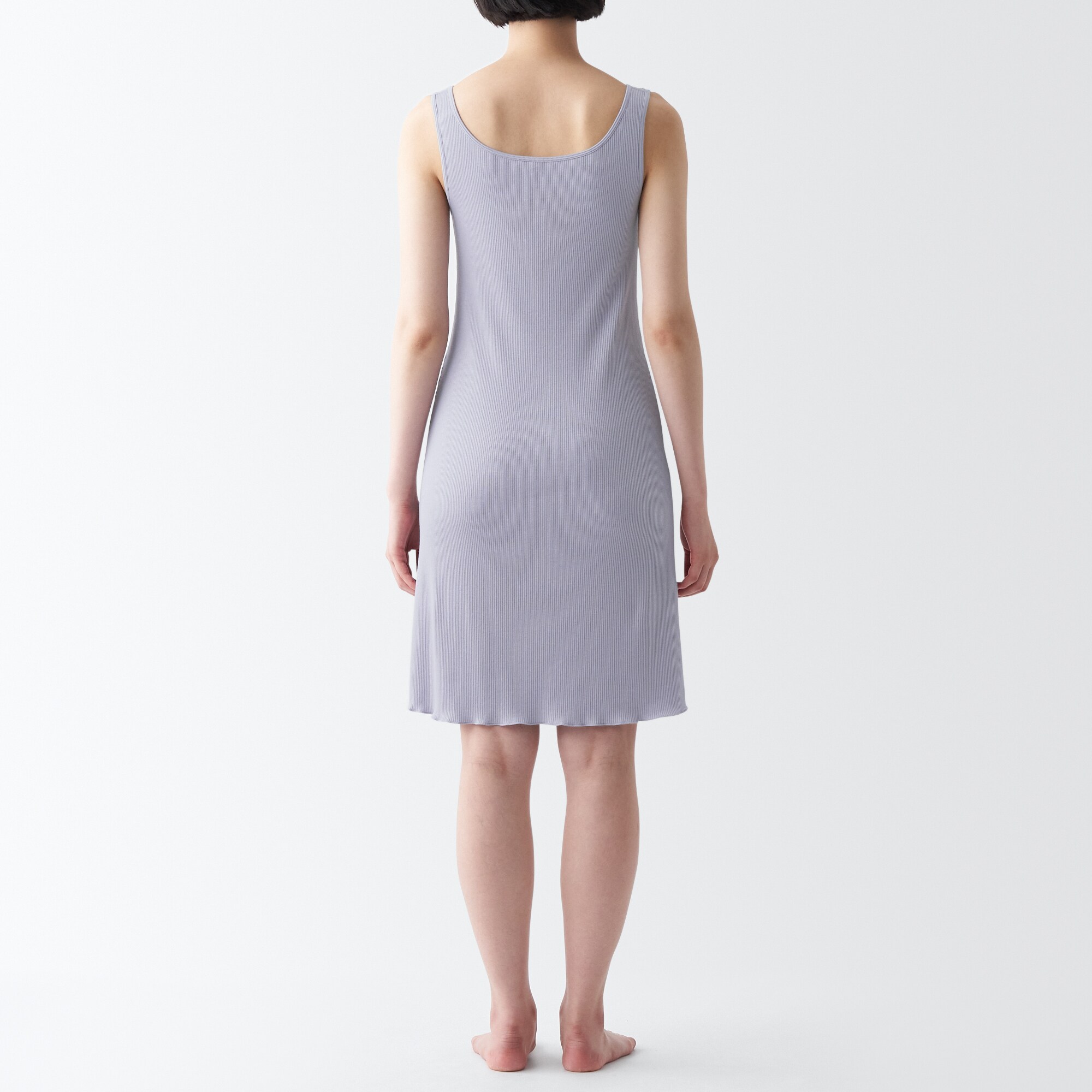 なめらかリブブラタンクトップワンピース