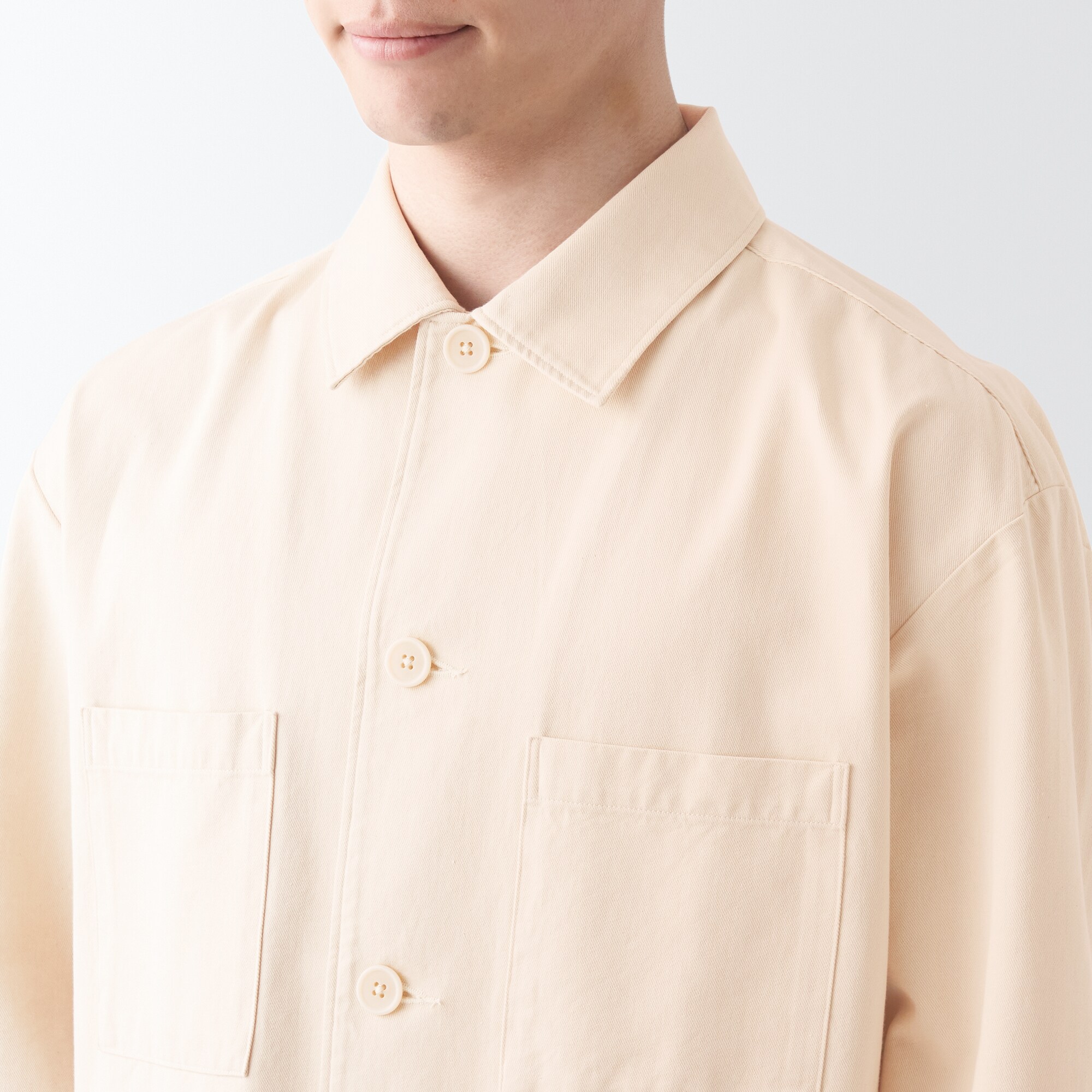 木の実から作ったカポック混シャツジャケット