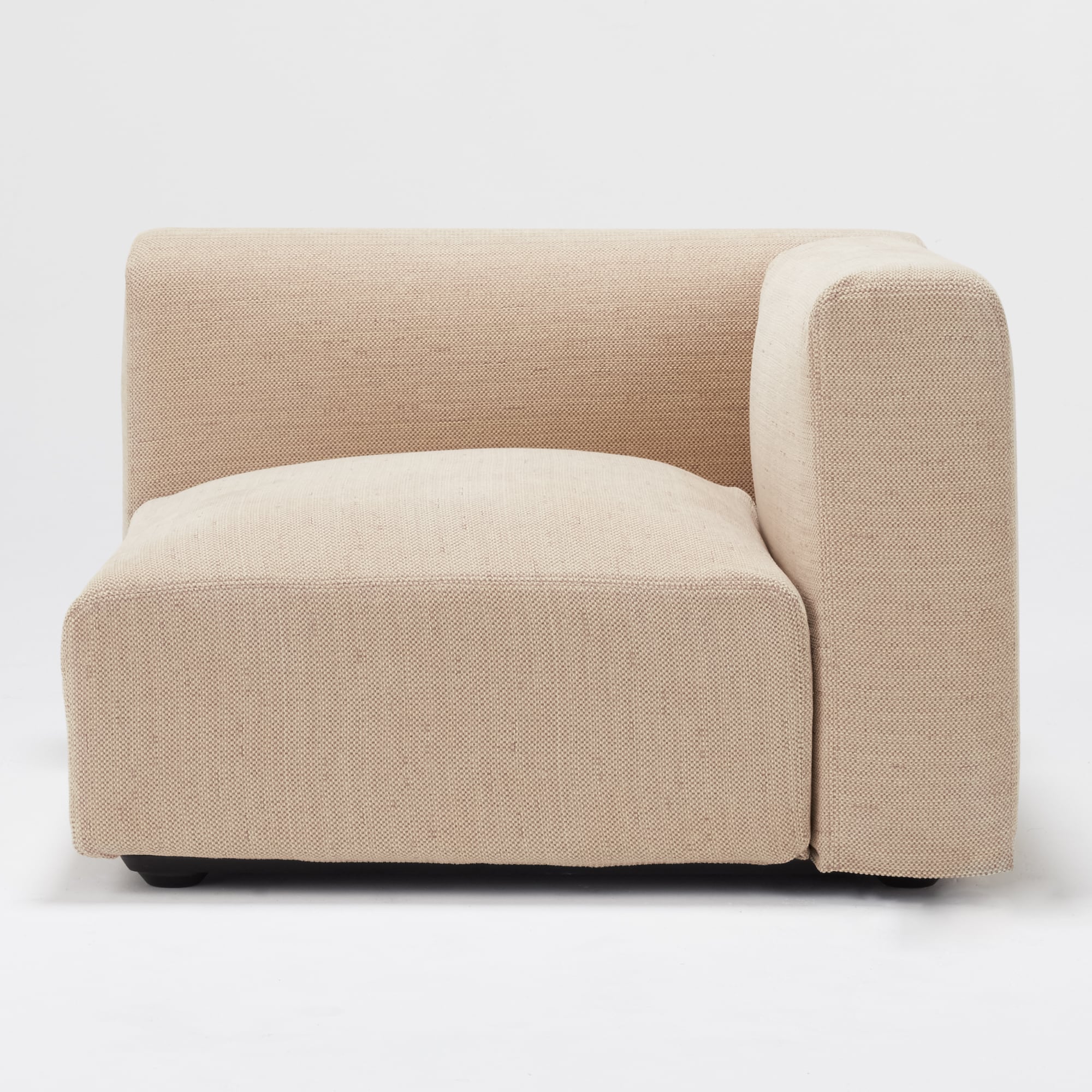 【カバー】綿ポリエステル変り織ユニットソファ・アーム付・大・幅９８ｃｍ用カバー／ベージュ