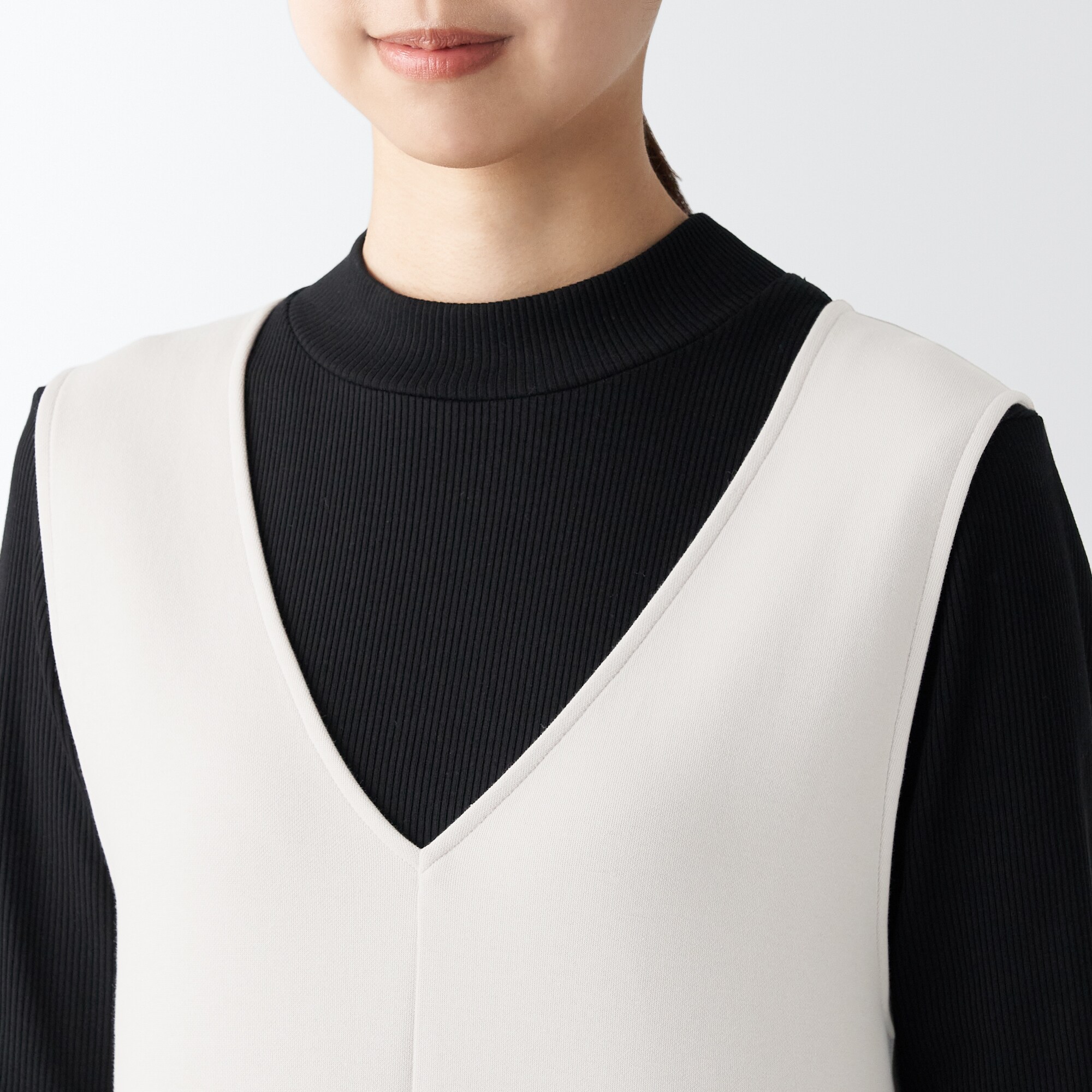 二重編みスウェットジャンパースカート