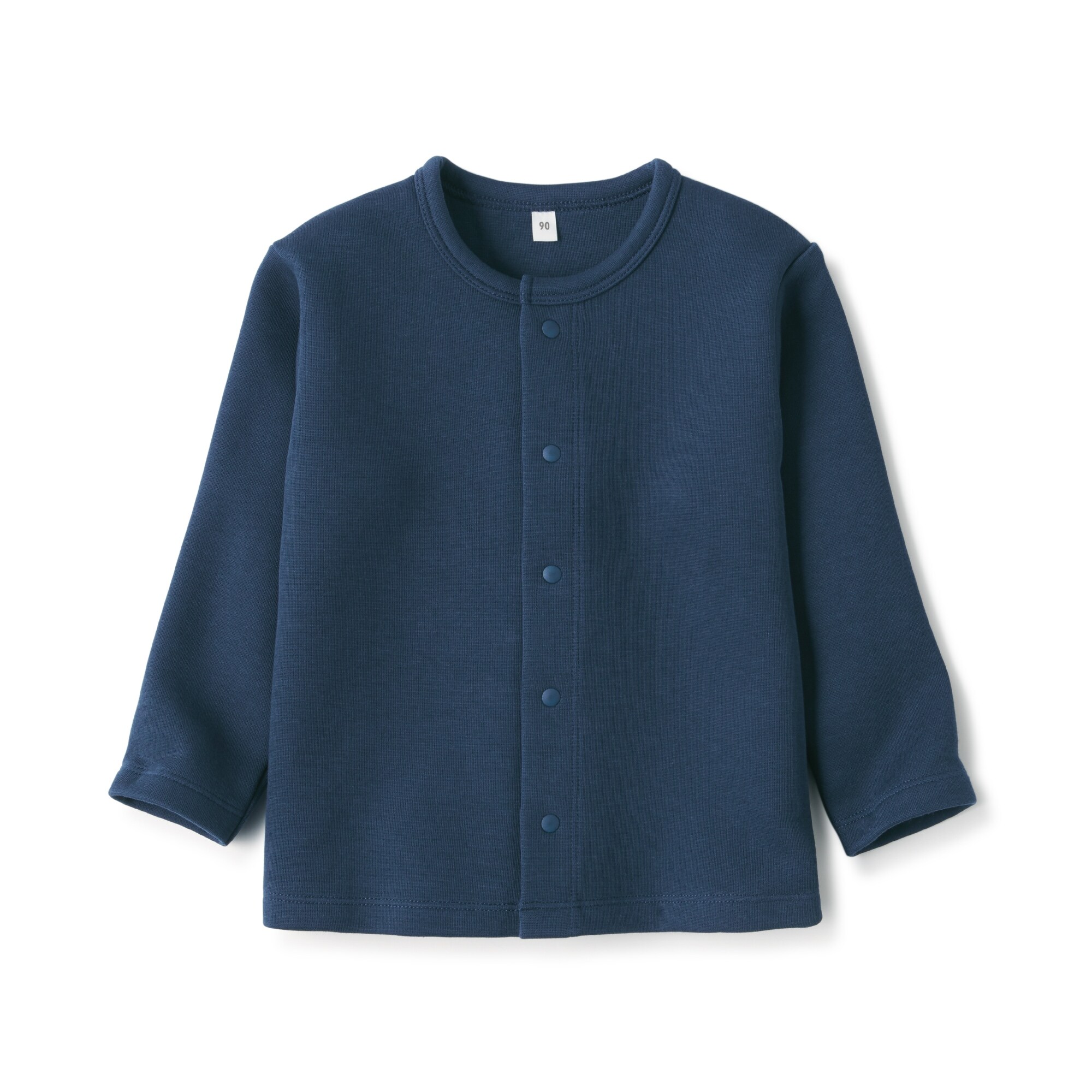 ベビー　二重編みスウェットスナップカーディガン