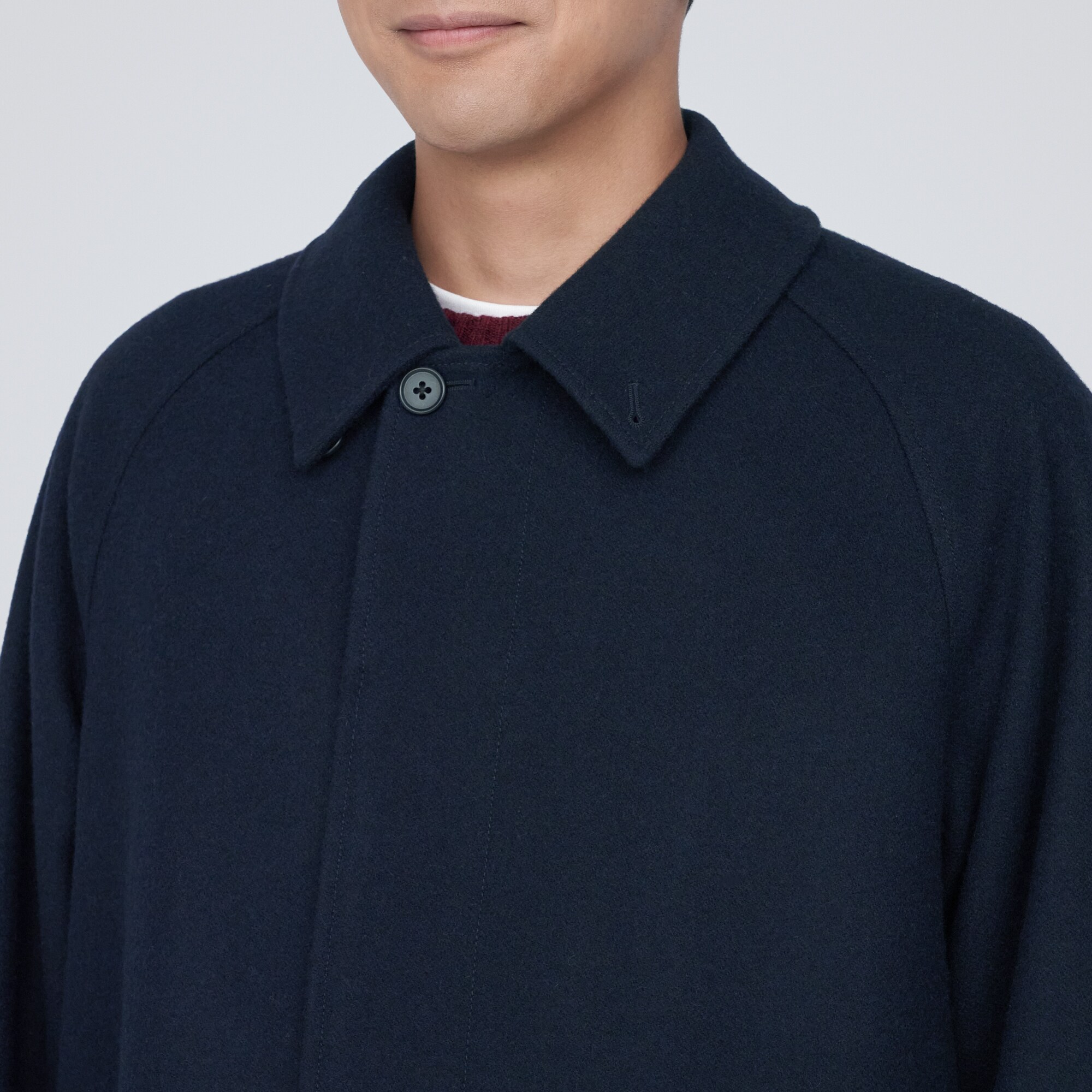 再生ウール混コート