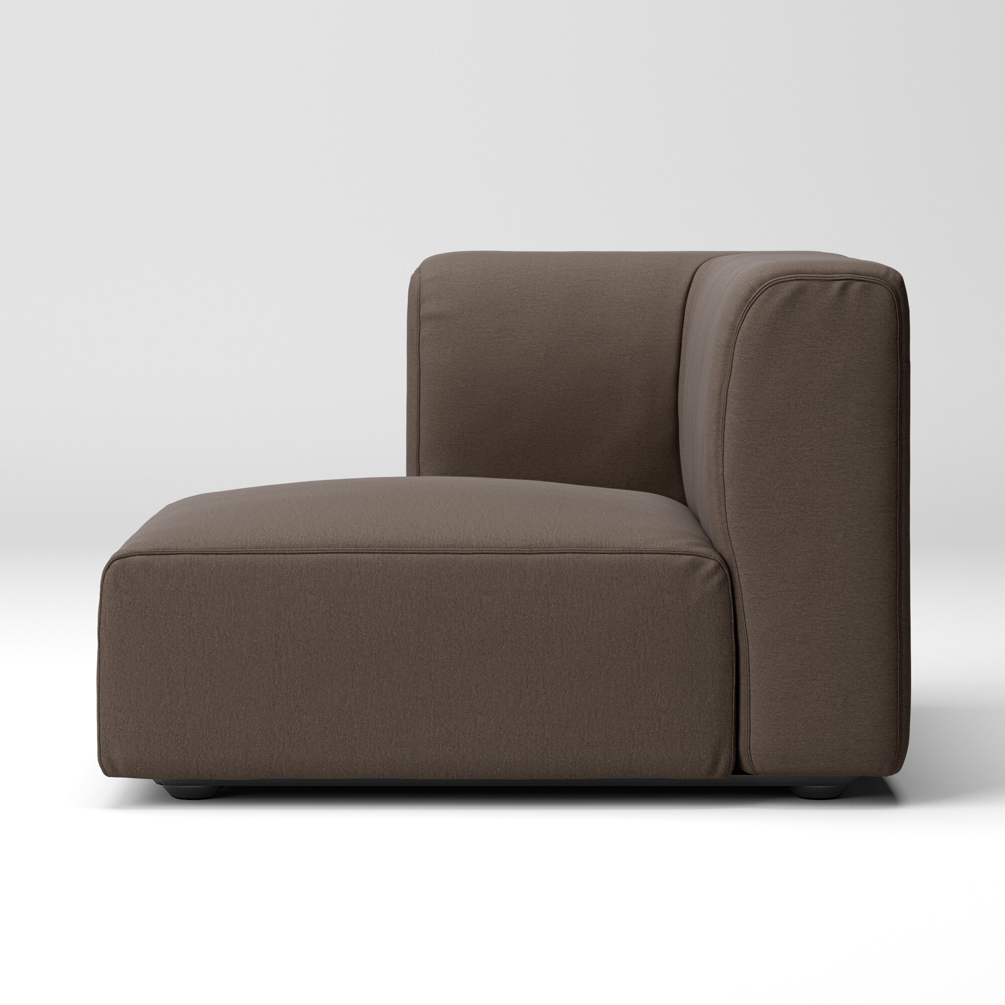 【カバー】洗いざらしの綿帆布ユニットソファ・ハーフアーム・大（右）用カバー／生成