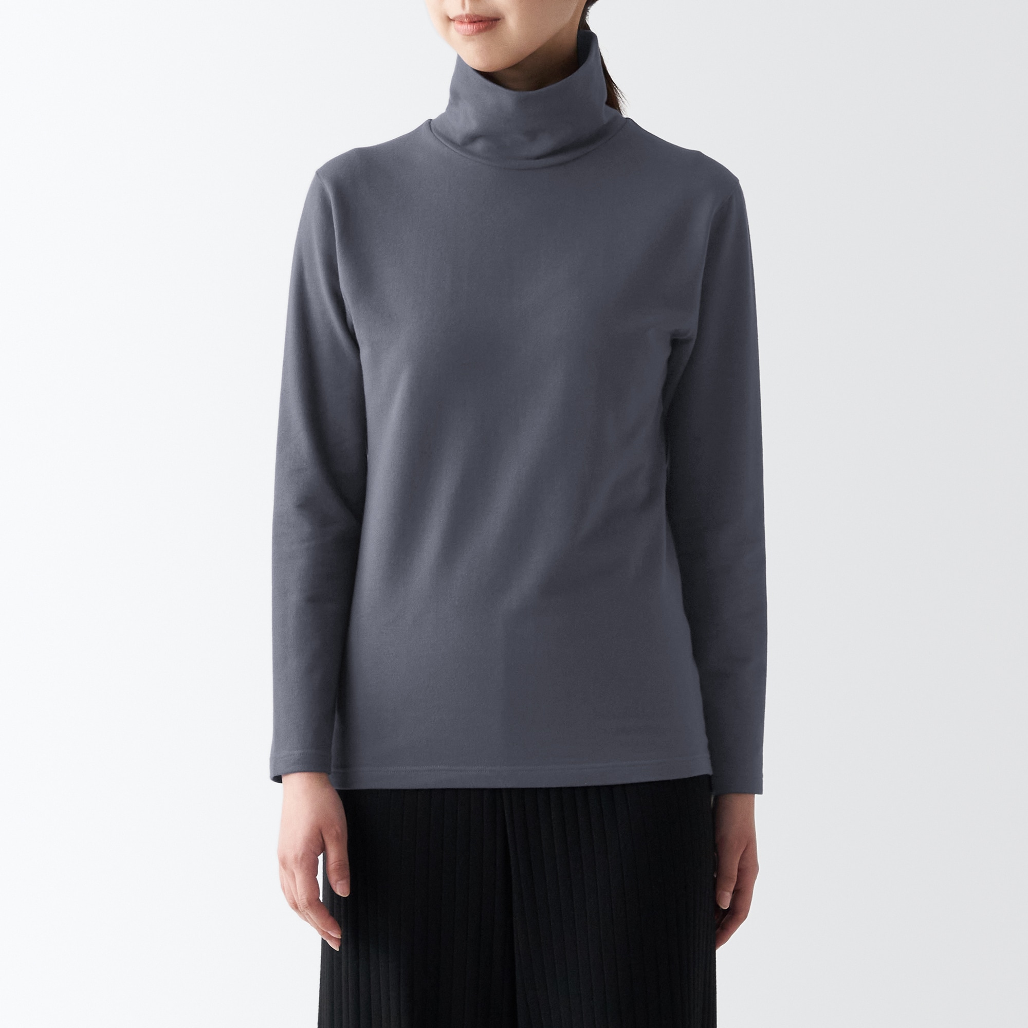 あったか綿　厚手　タートルネック長袖Ｔシャツ