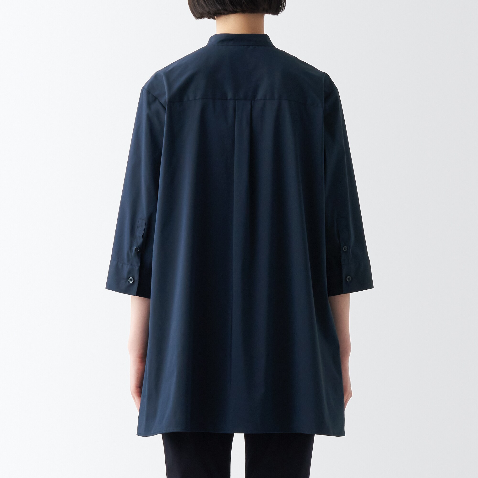 コットン混サテンチュニック