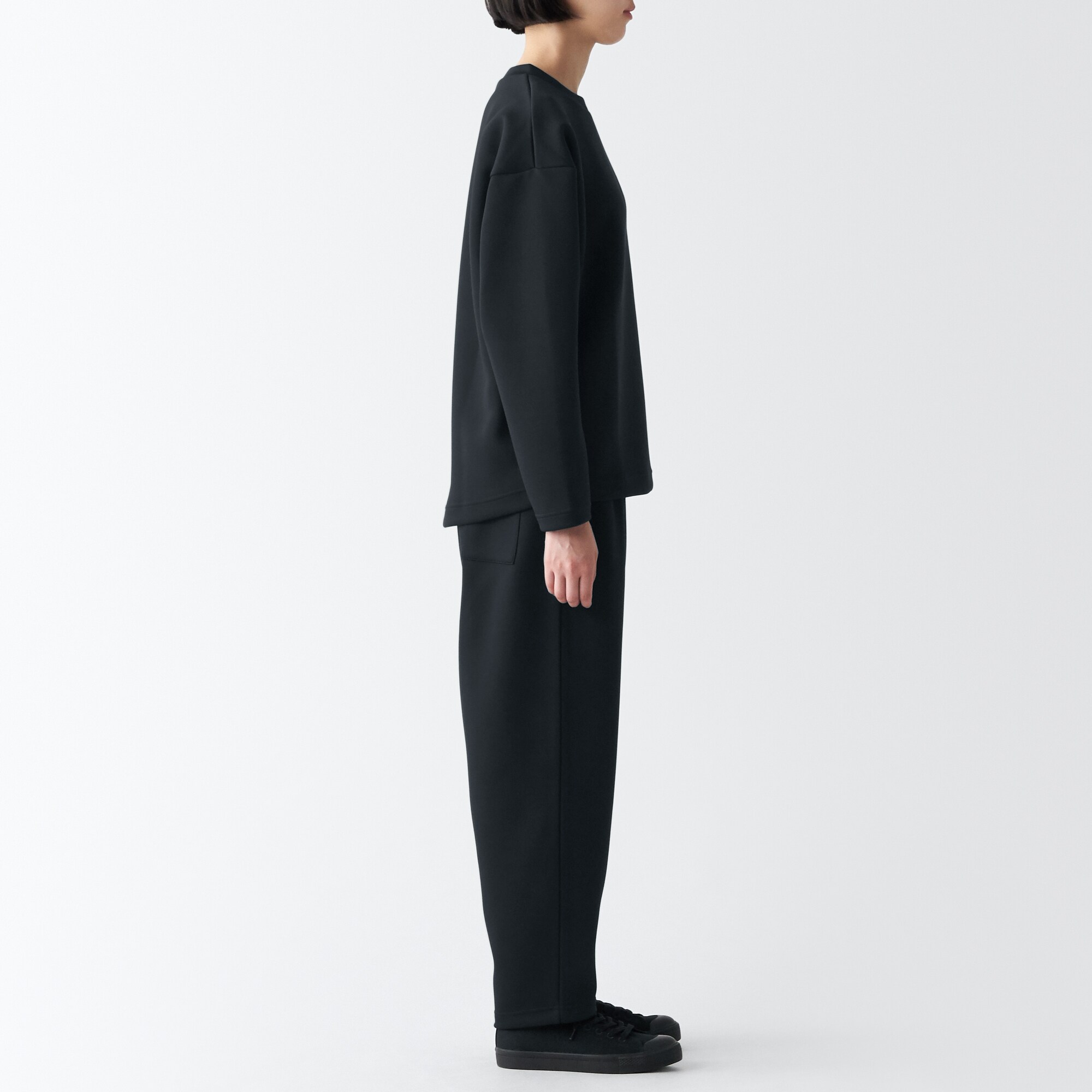 二重編みスウェットプルオーバー