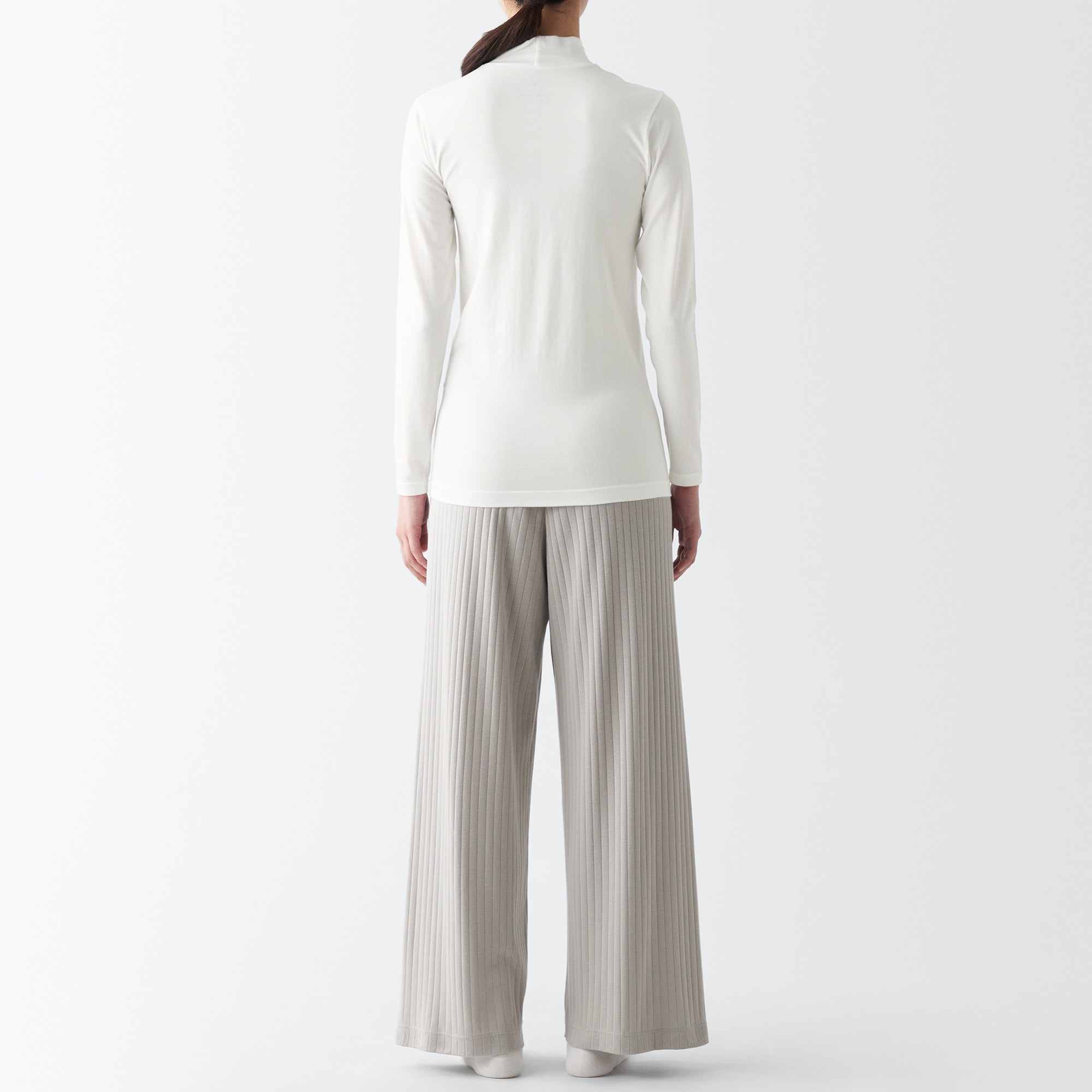 あったか綿　ハイネック長袖Ｔシャツ