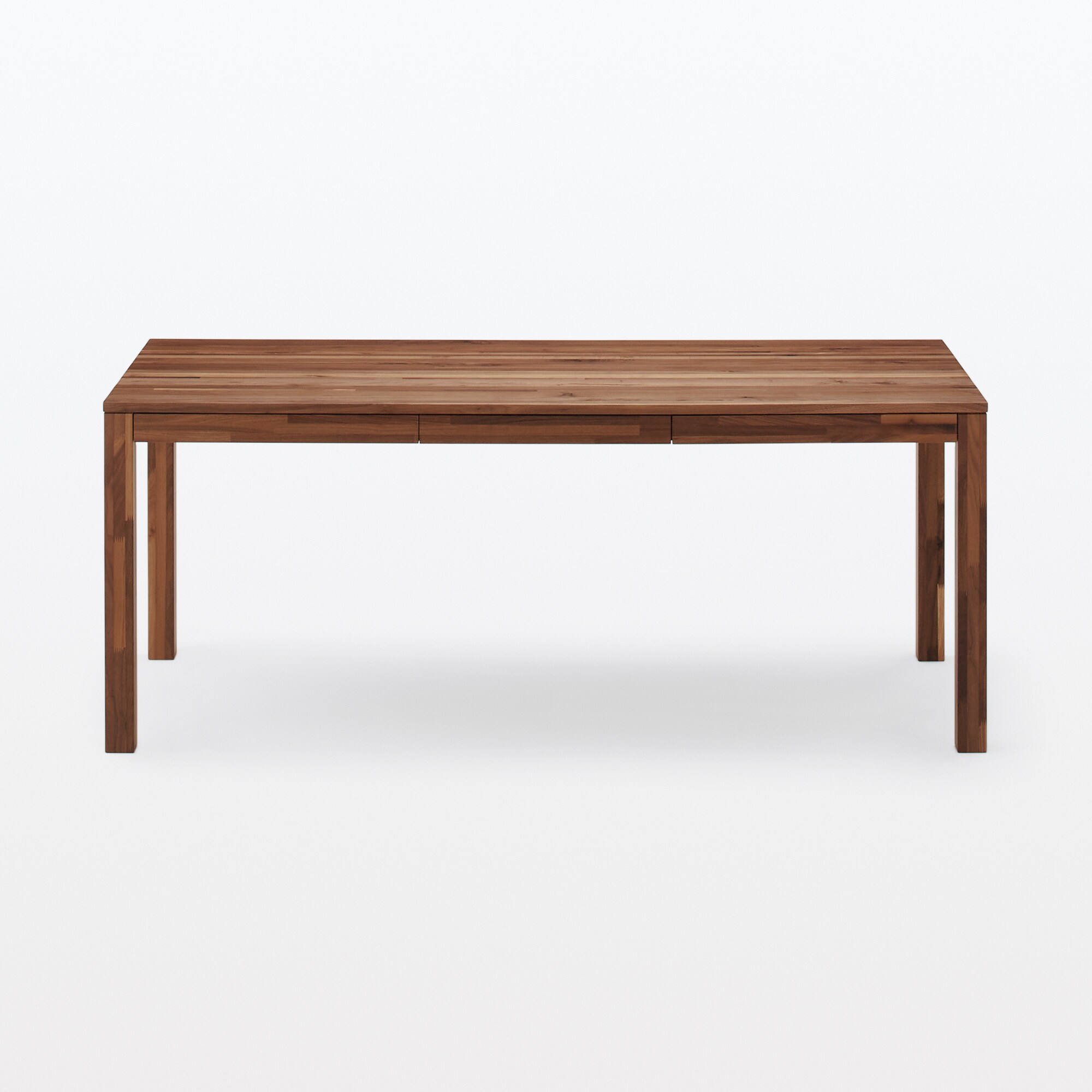 木製テーブル　引出付　節あり　幅１８０ｃｍ