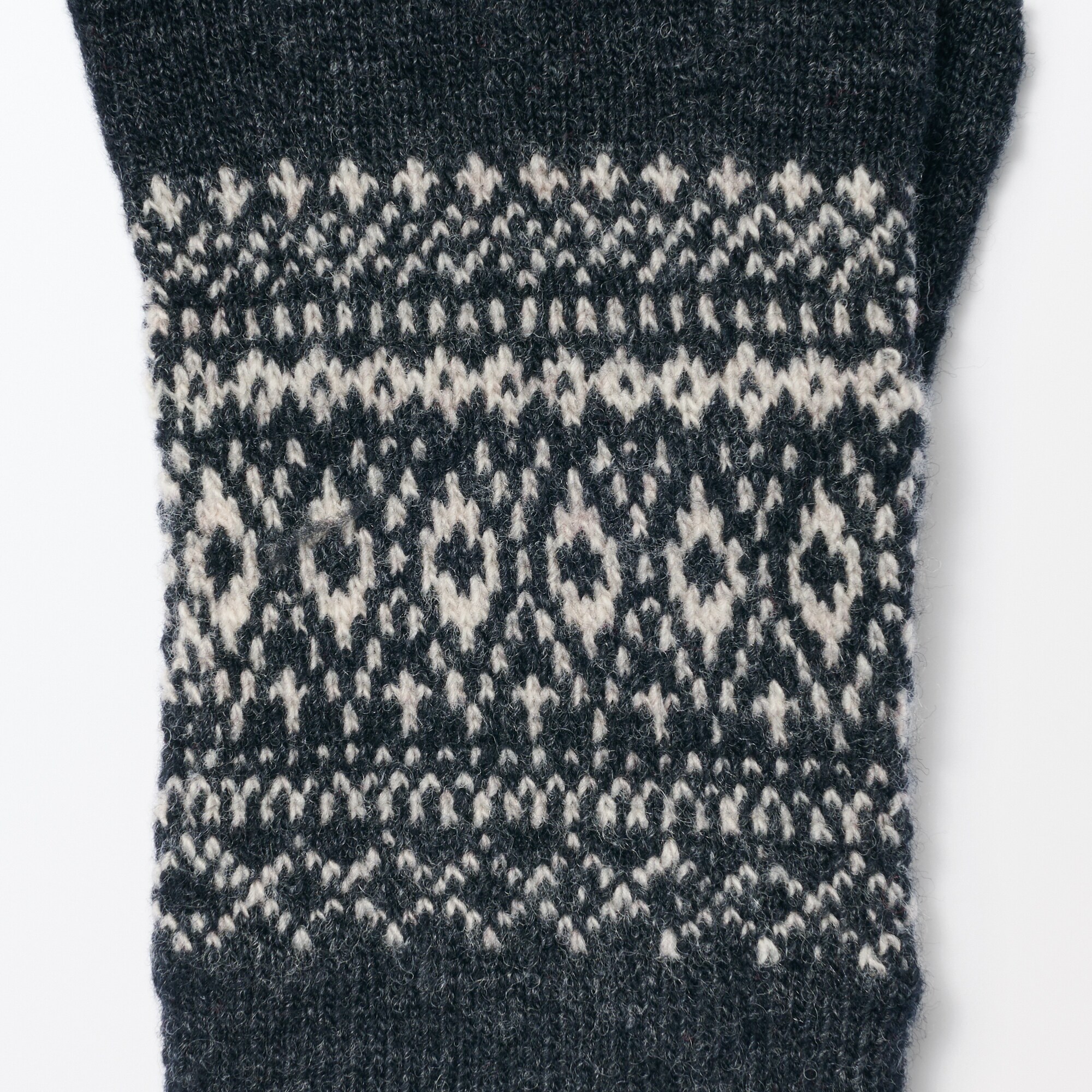 ウール混　裏起毛　　タッチパネル手袋　（柄）