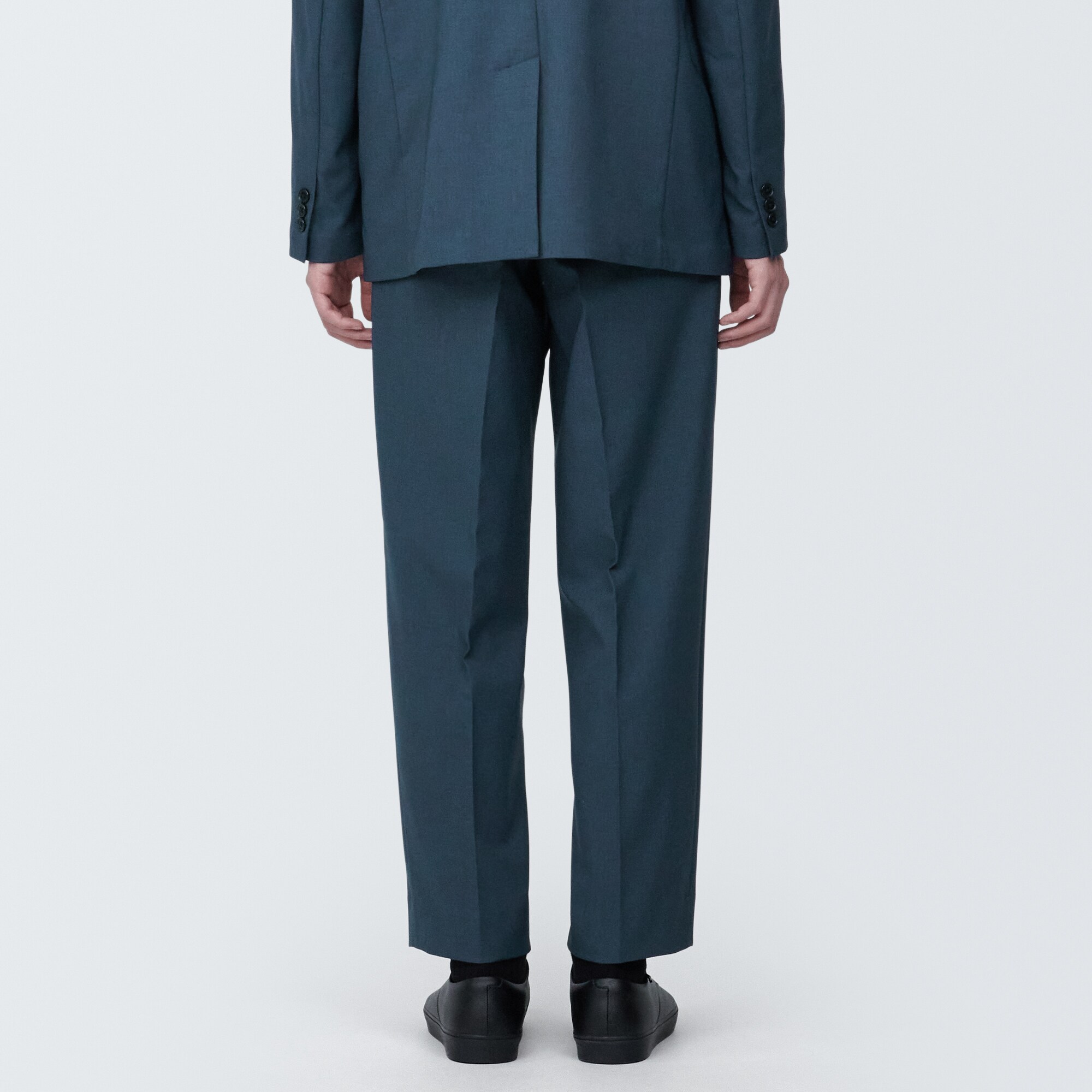 紳士　シワになりにくいストレッチワンタックパンツ