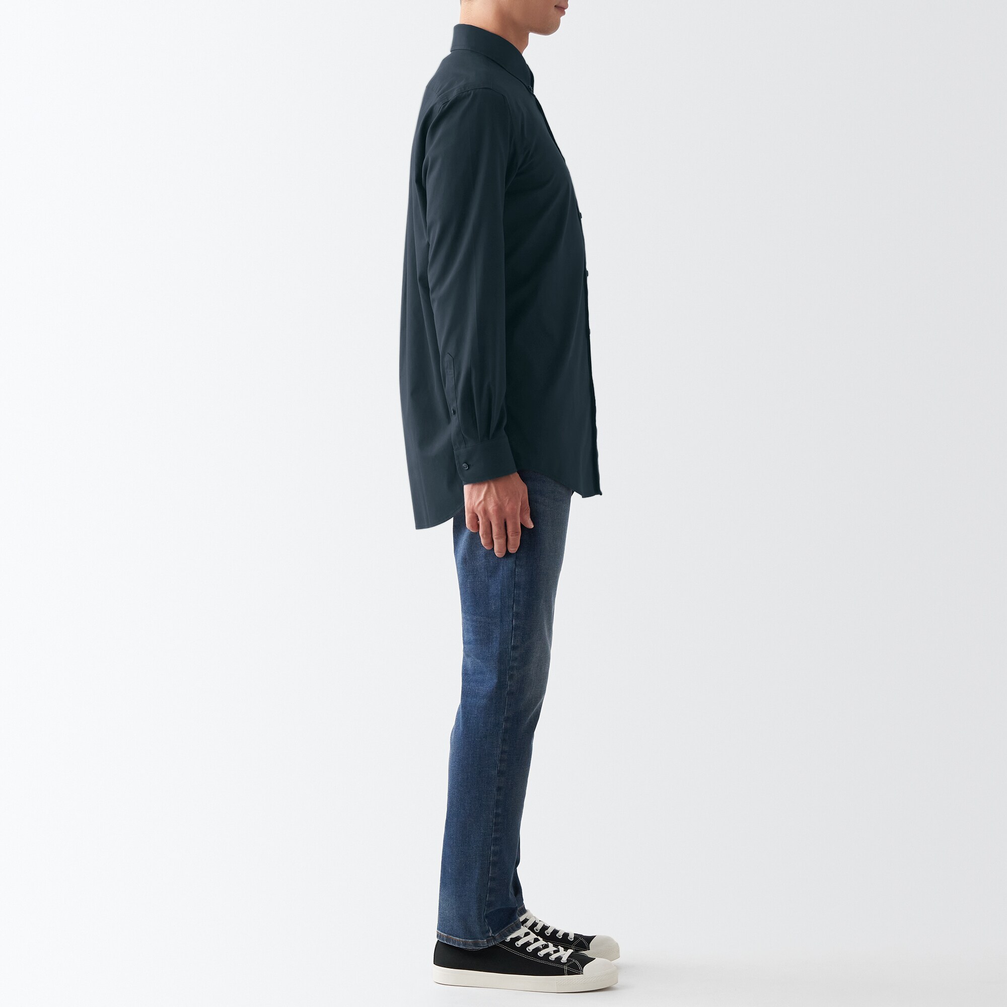 ノンアイロンビジネスボタンダウン長袖シャツ