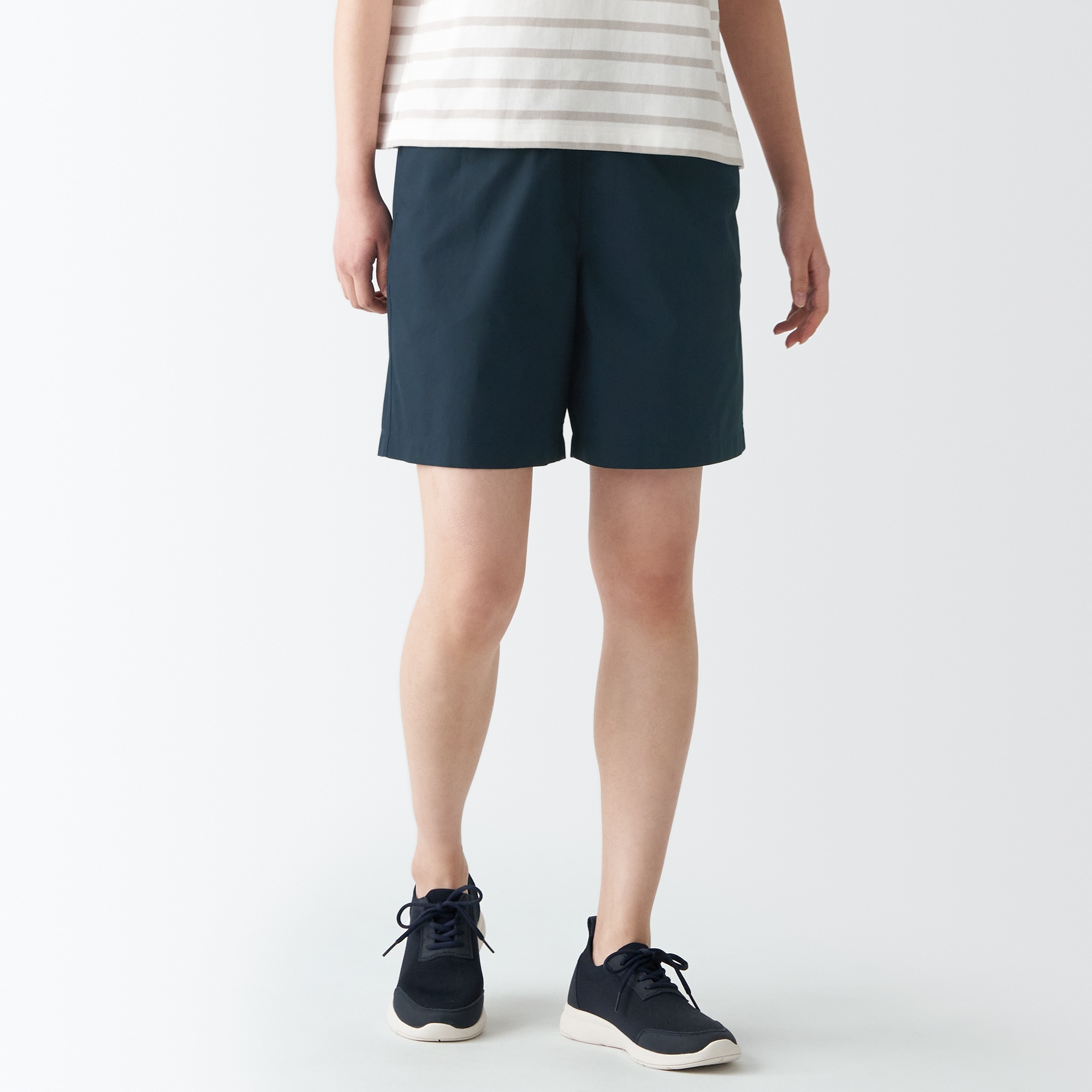 洗いざらしポプリンショートパンツ