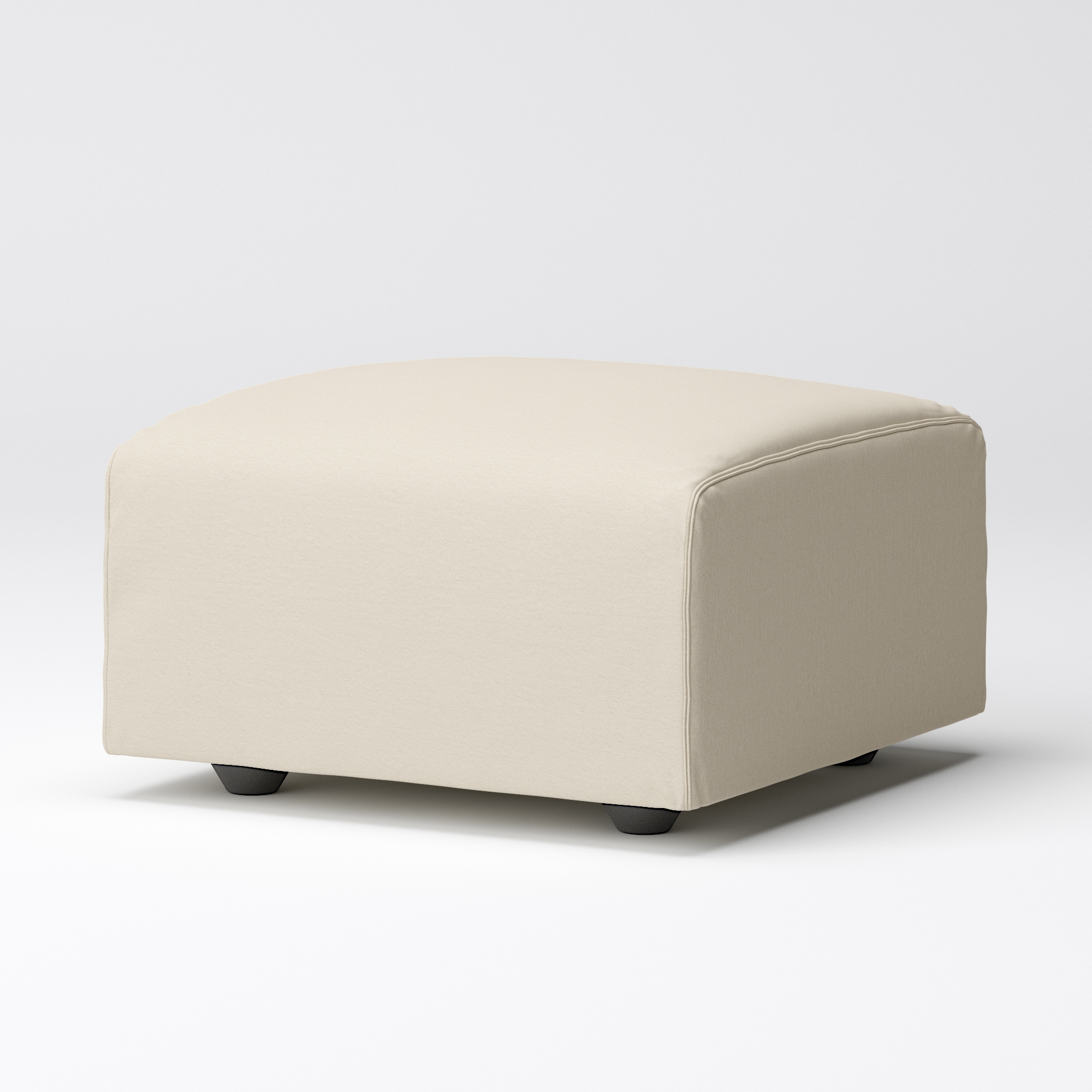 【カバー】洗いざらしの綿帆布ユニットソファオットマン・小用カバー／生成