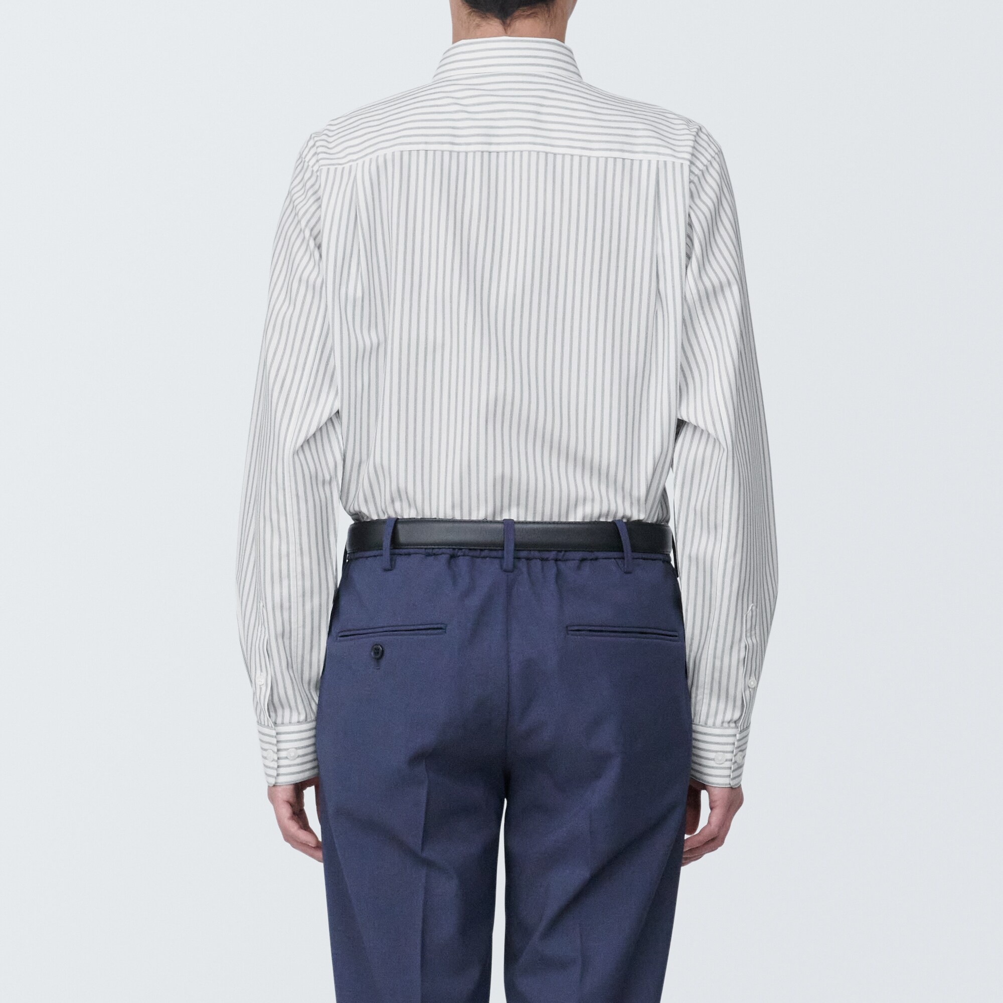 紳士　ノンアイロンカッタウェイカラー長袖シャツ