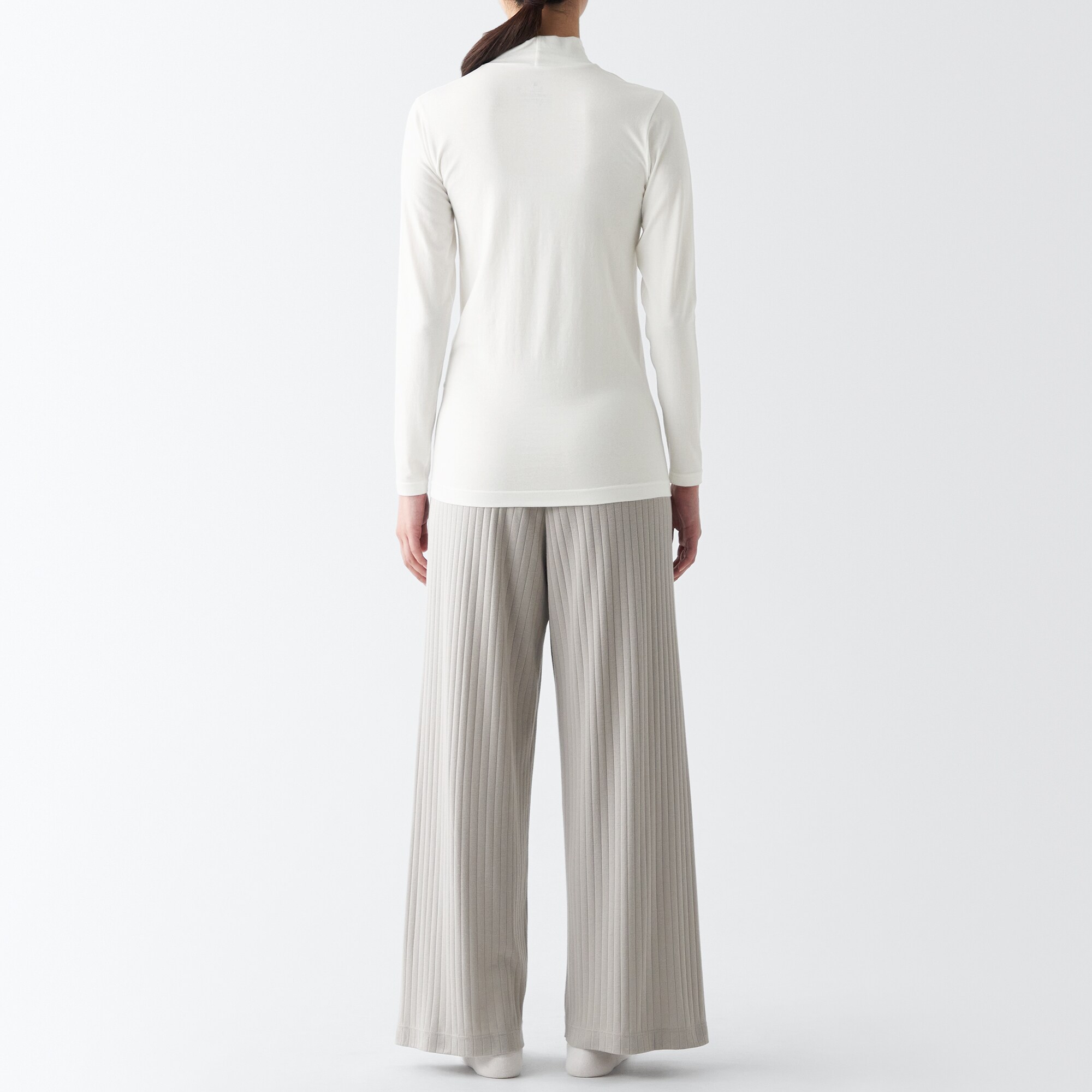 あったか綿　ハイネック長袖Ｔシャツ