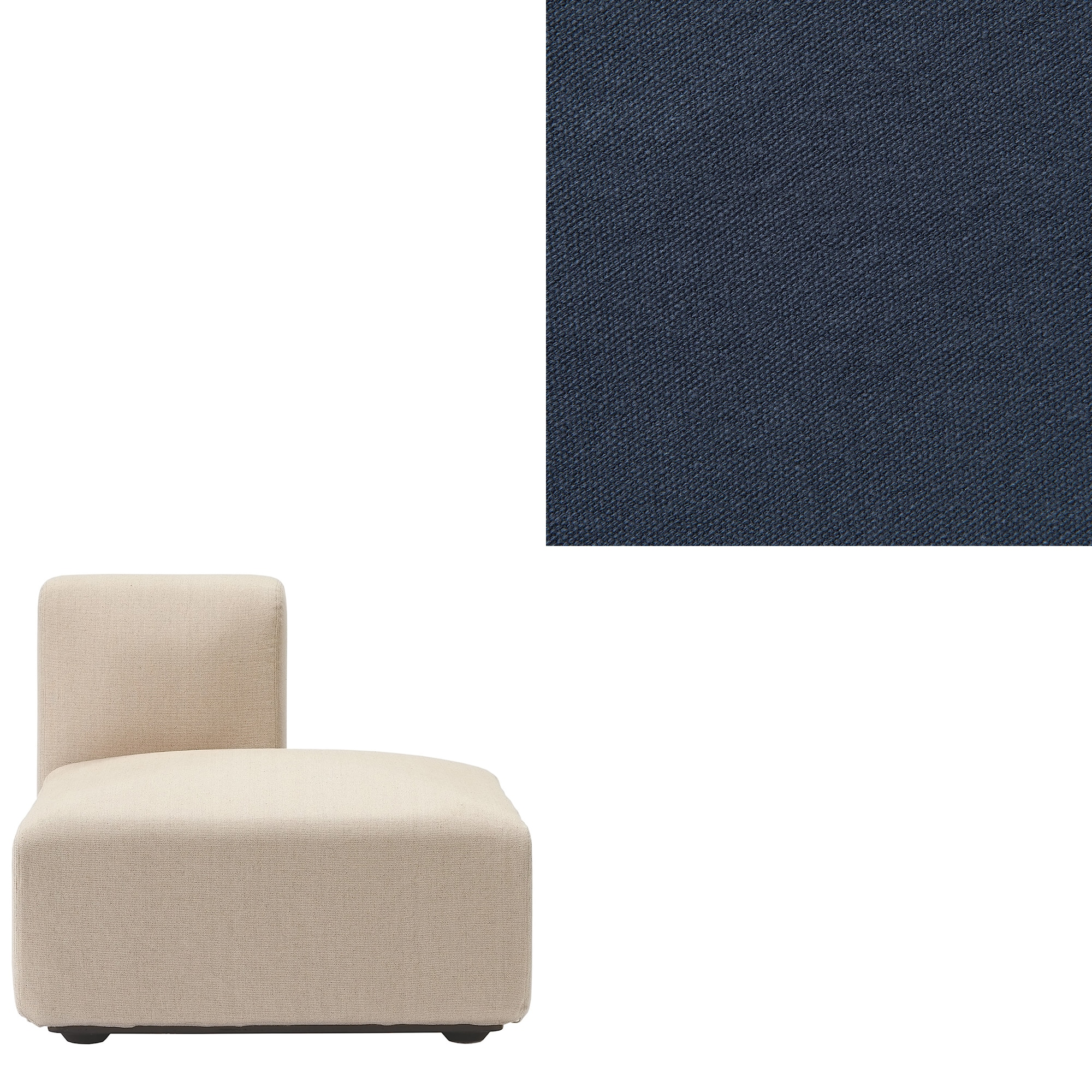 【カバー】洗いざらしの綿帆布ユニットソファ・ハーフバックレスト・大用カバー／生成