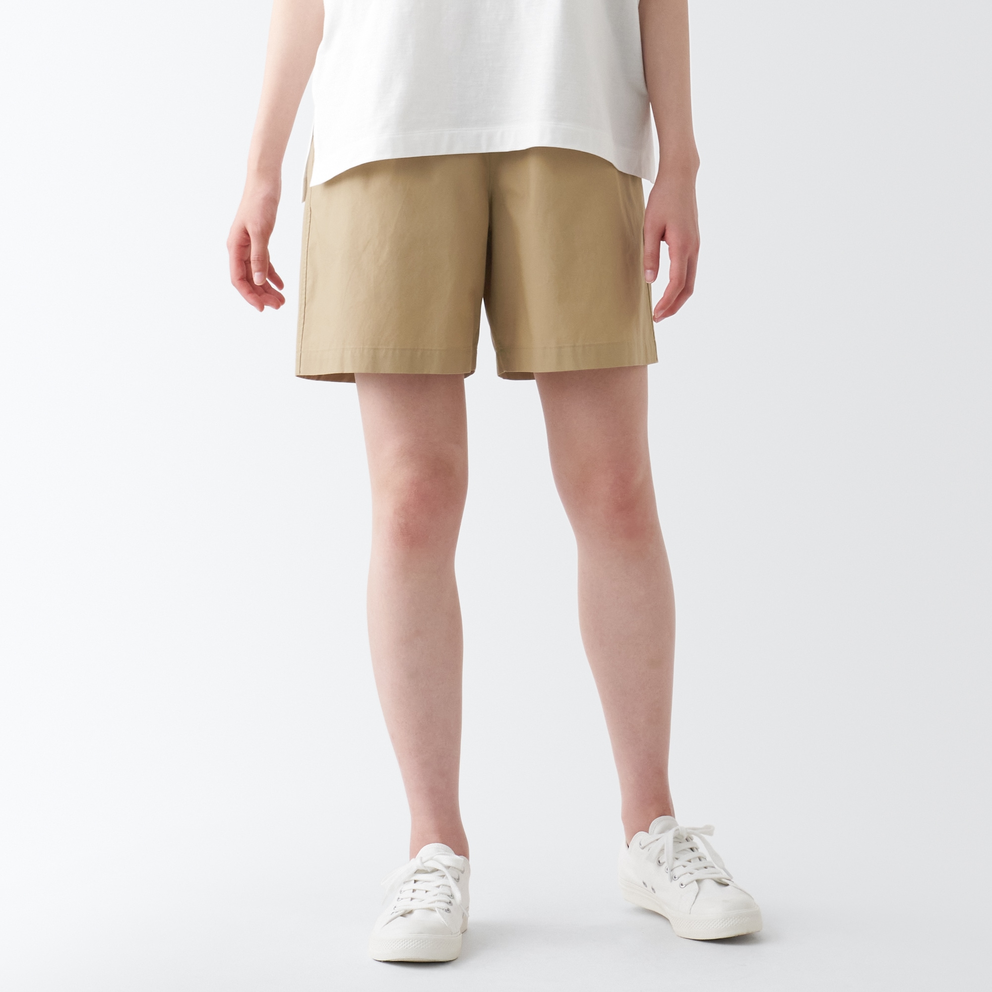 洗いざらしブロードショートパンツ