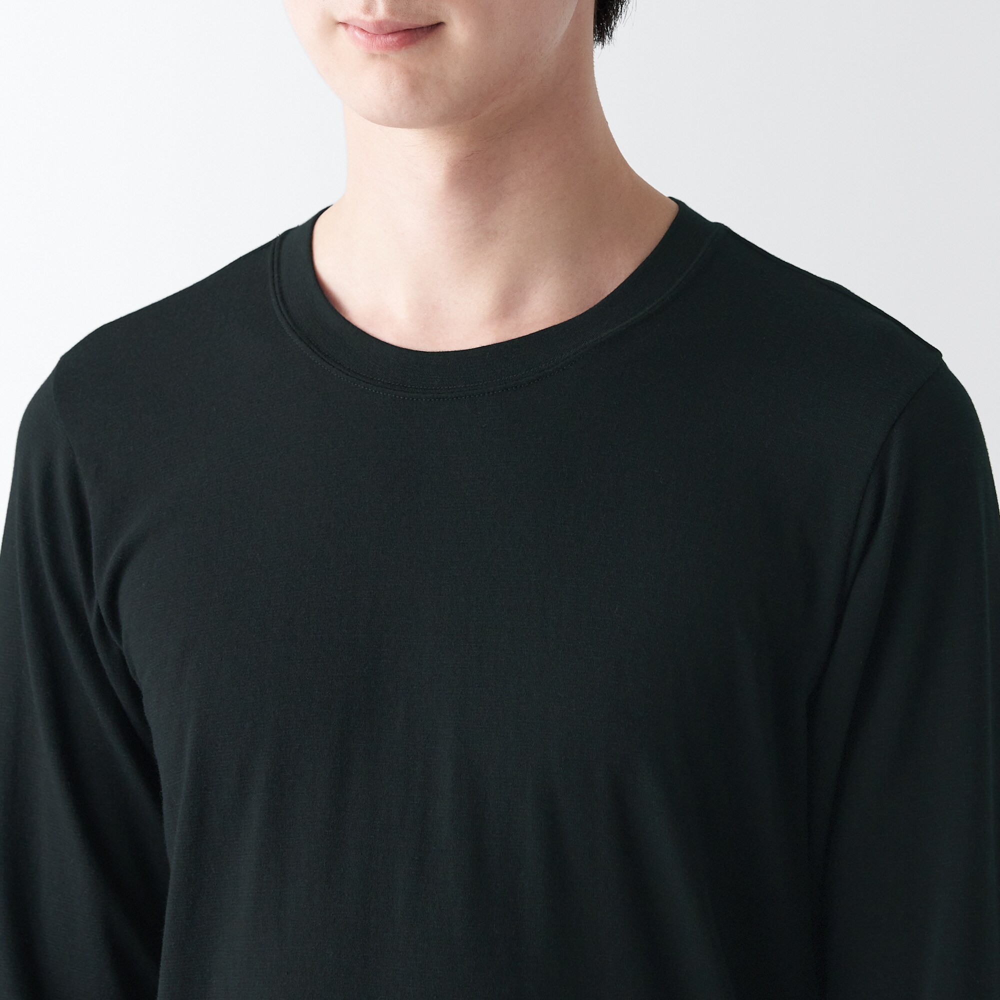 あったか綿　クルーネック長袖Ｔシャツ