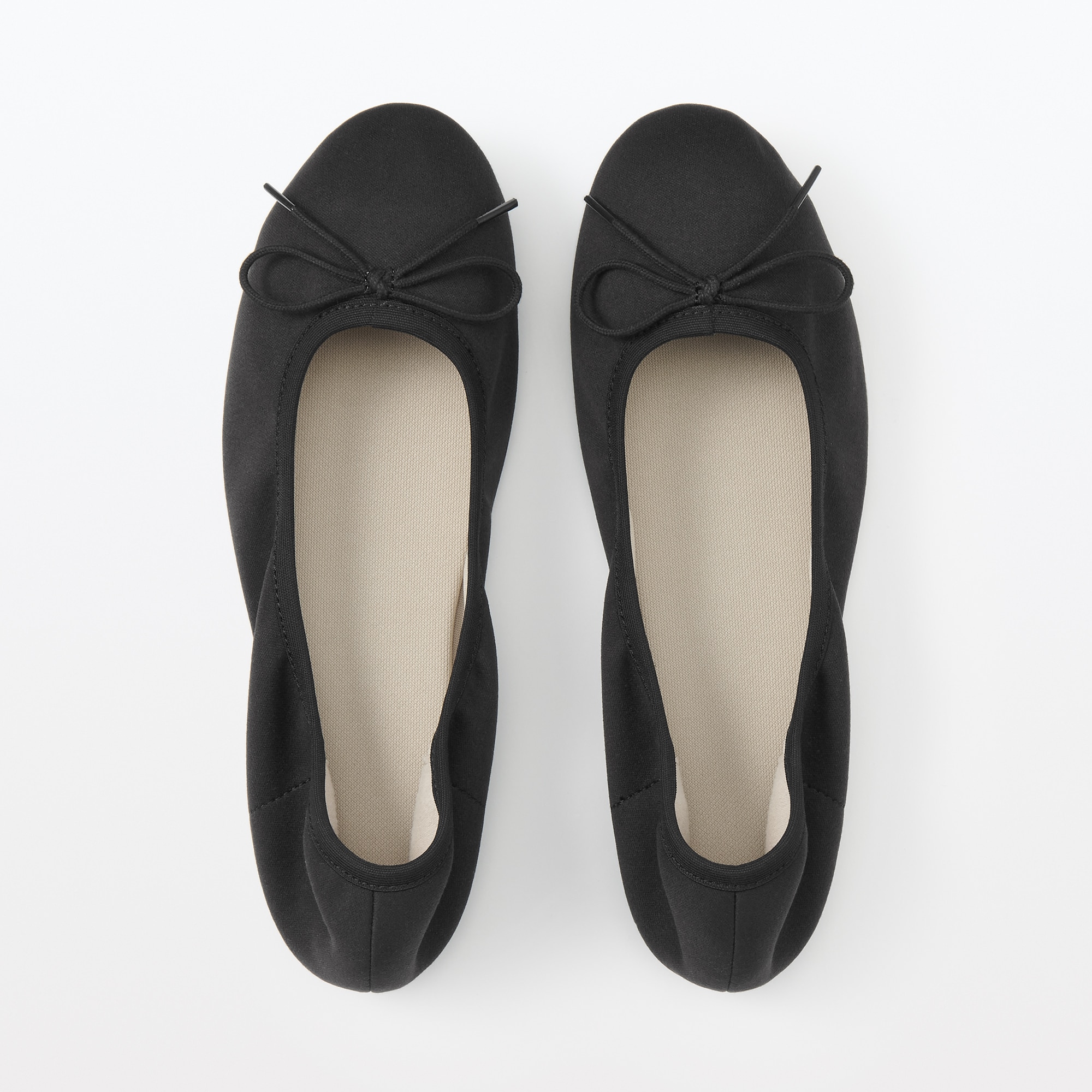 婦人　撥水リボンバレエシューズ